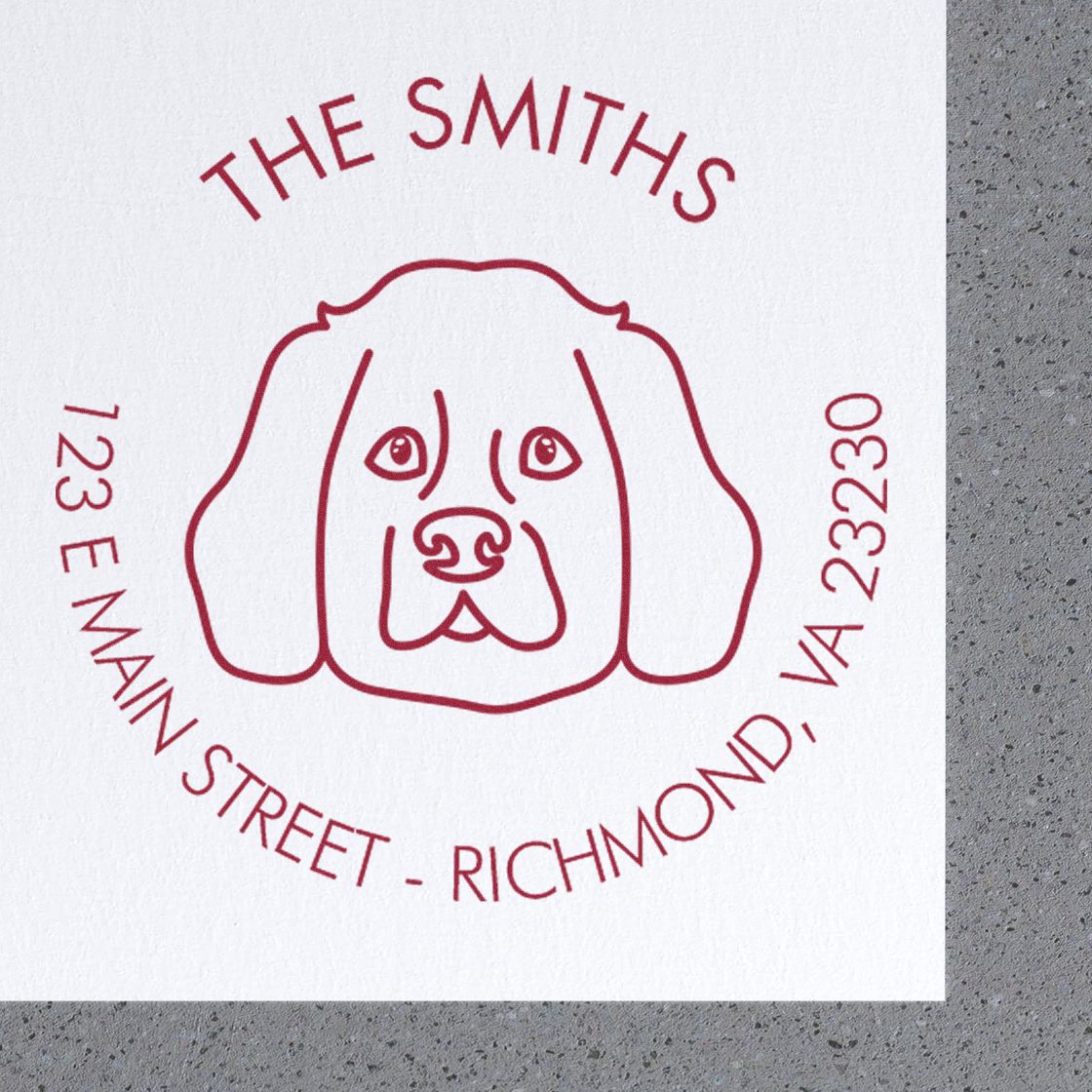 Slim Pre-Inked Westie Personalized Dog Design Address Stamp - Engineer Seal Stamps