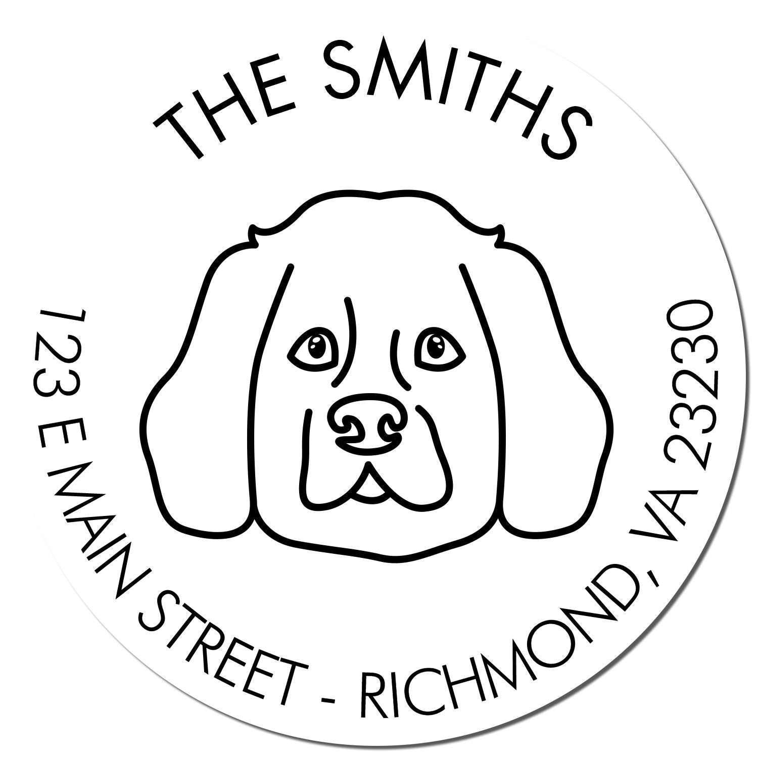 Slim Pre-Inked Westie Personalized Dog Design Address Stamp - Engineer Seal Stamps