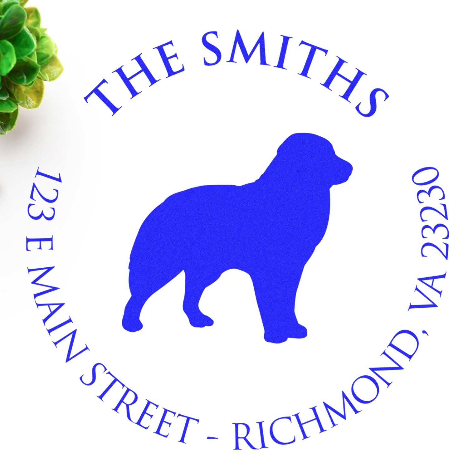 PSI Pre-Inked Australian Shepherd Made-to-Order Dog Lover's Address Stamper - Engineer Seal Stamps