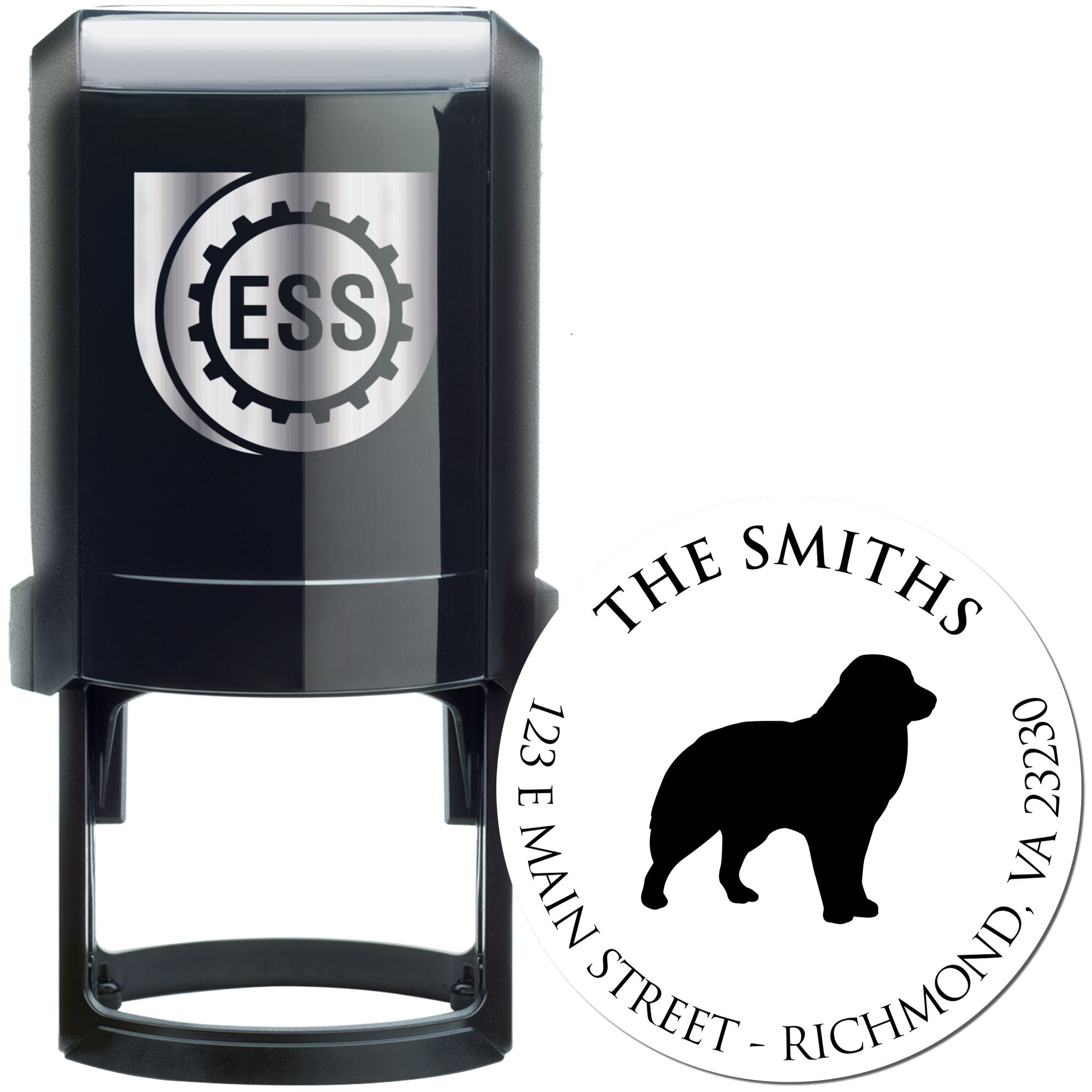 Self-Inking Australian Shepherd Customized Name and Address Stamp for Envelopes - Engineer Seal Stamps