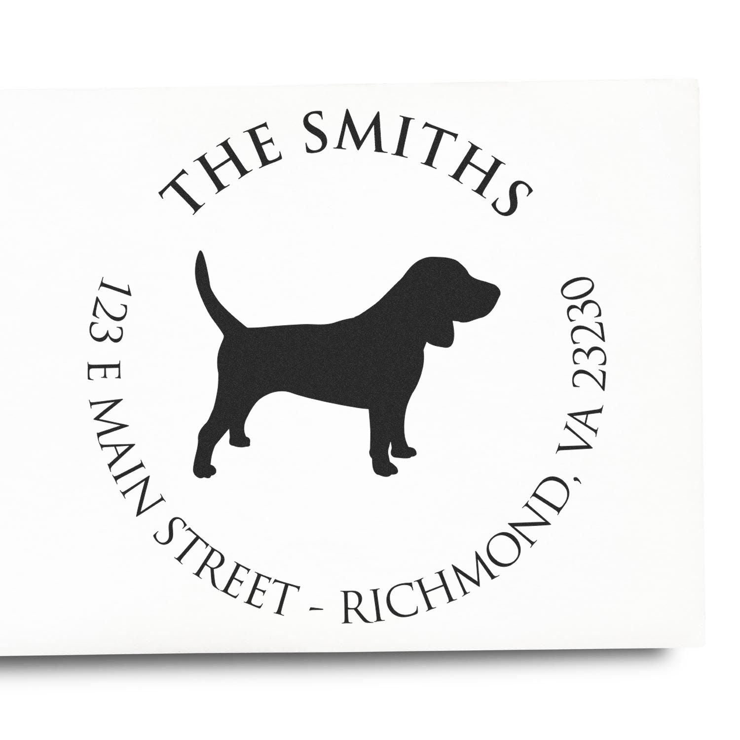 PSI Pre-Inked Beagle Made-to-Order Dog Return Address Stamp - Engineer Seal Stamps