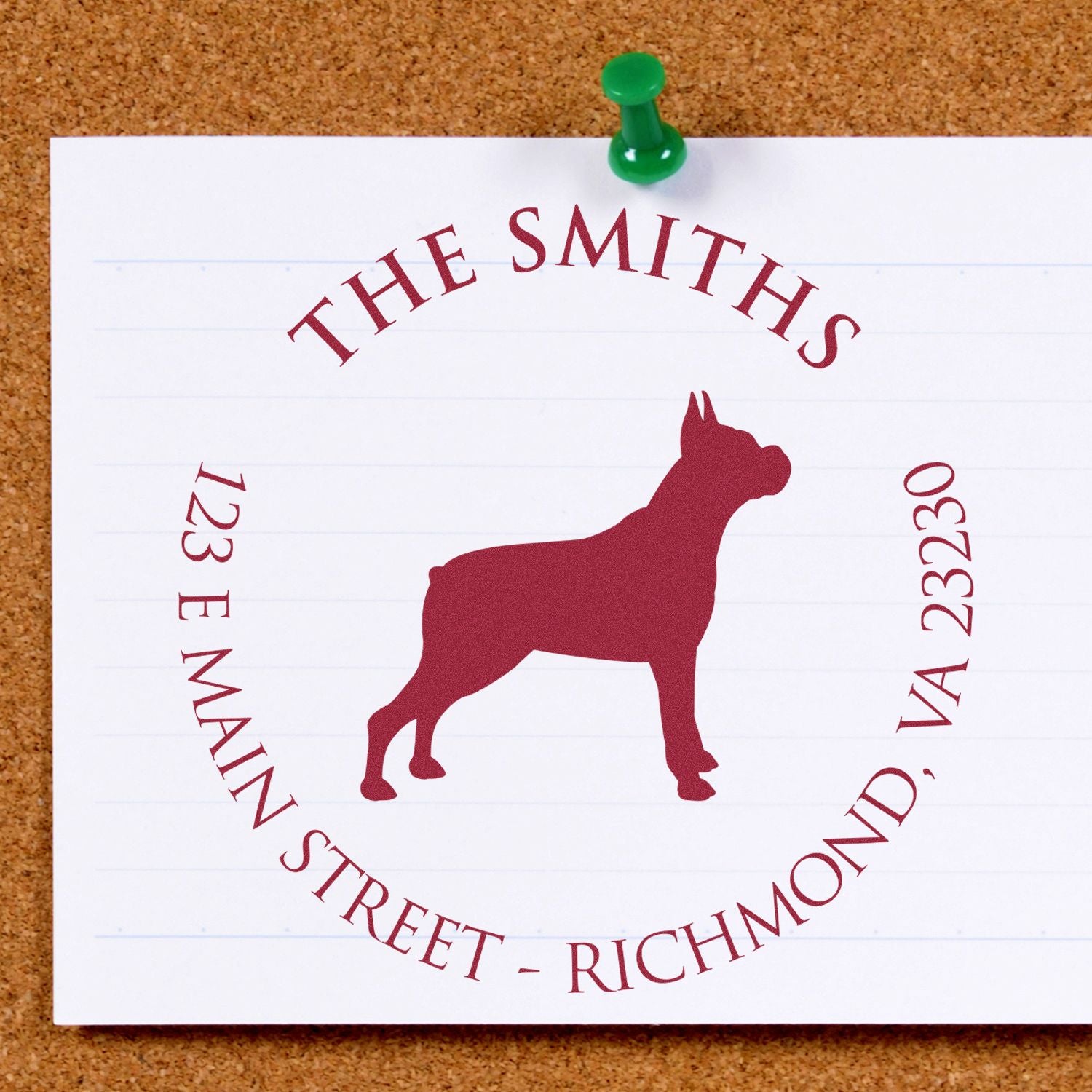 Slim Pre-Inked Boxer Personalized Name and Address Stamp for Envelopes - Engineer Seal Stamps