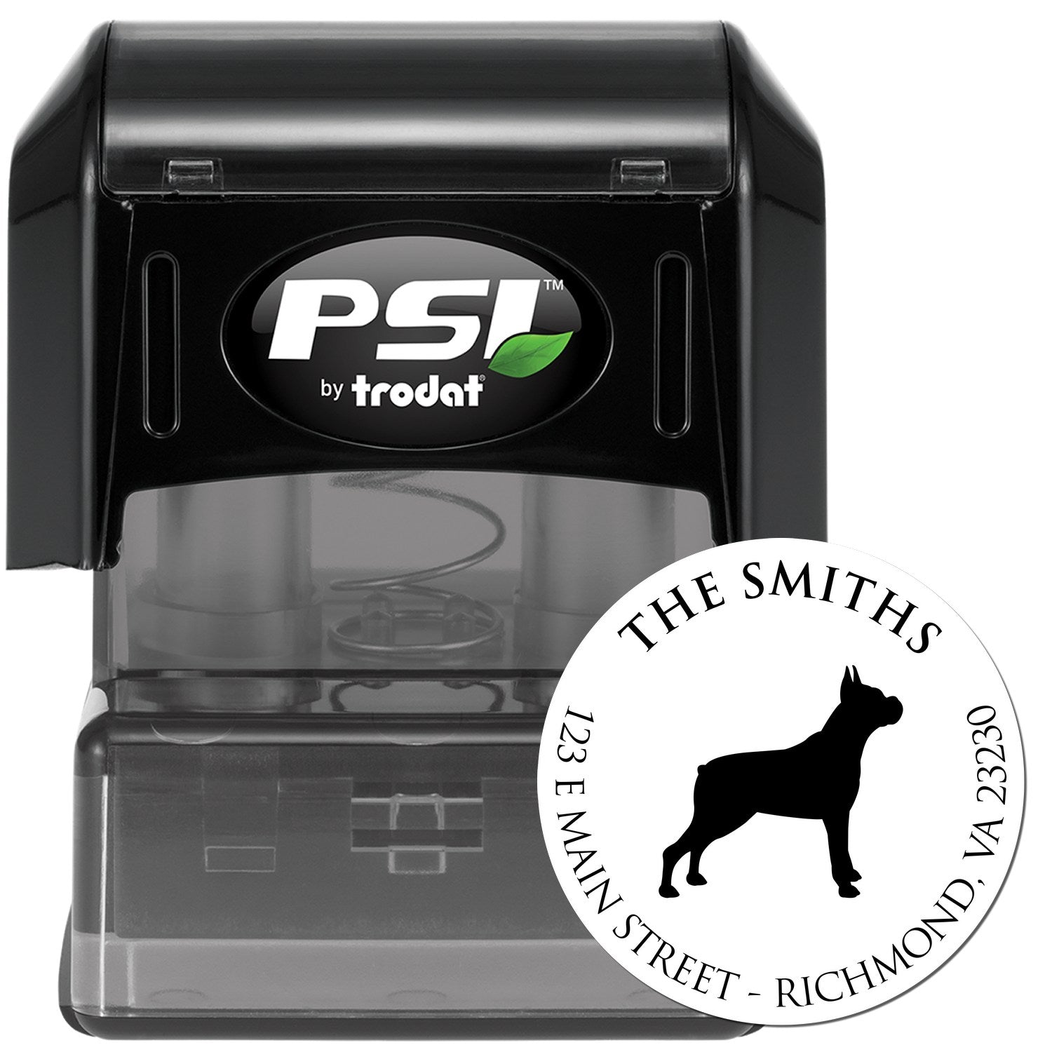 PSI Pre-Inked Boxer Made-to-Order Easy-To-Use Address Stamp - Engineer Seal Stamps