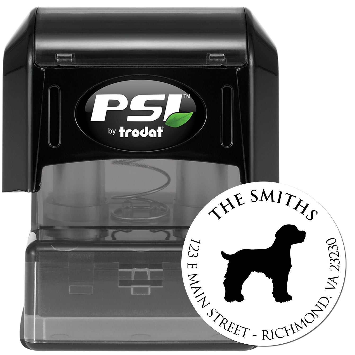 PSI Pre-Inked Brittany Spaniel Made-to-Order Easy-To-Use Address Stamp for Envelopes - Engineer Seal Stamps