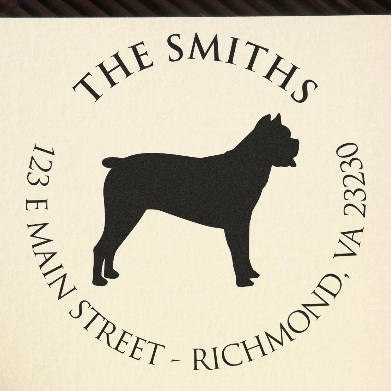 PSI Pre-Inked Cane Corso Made-to-Order High-Quality Address Stamp - Engineer Seal Stamps