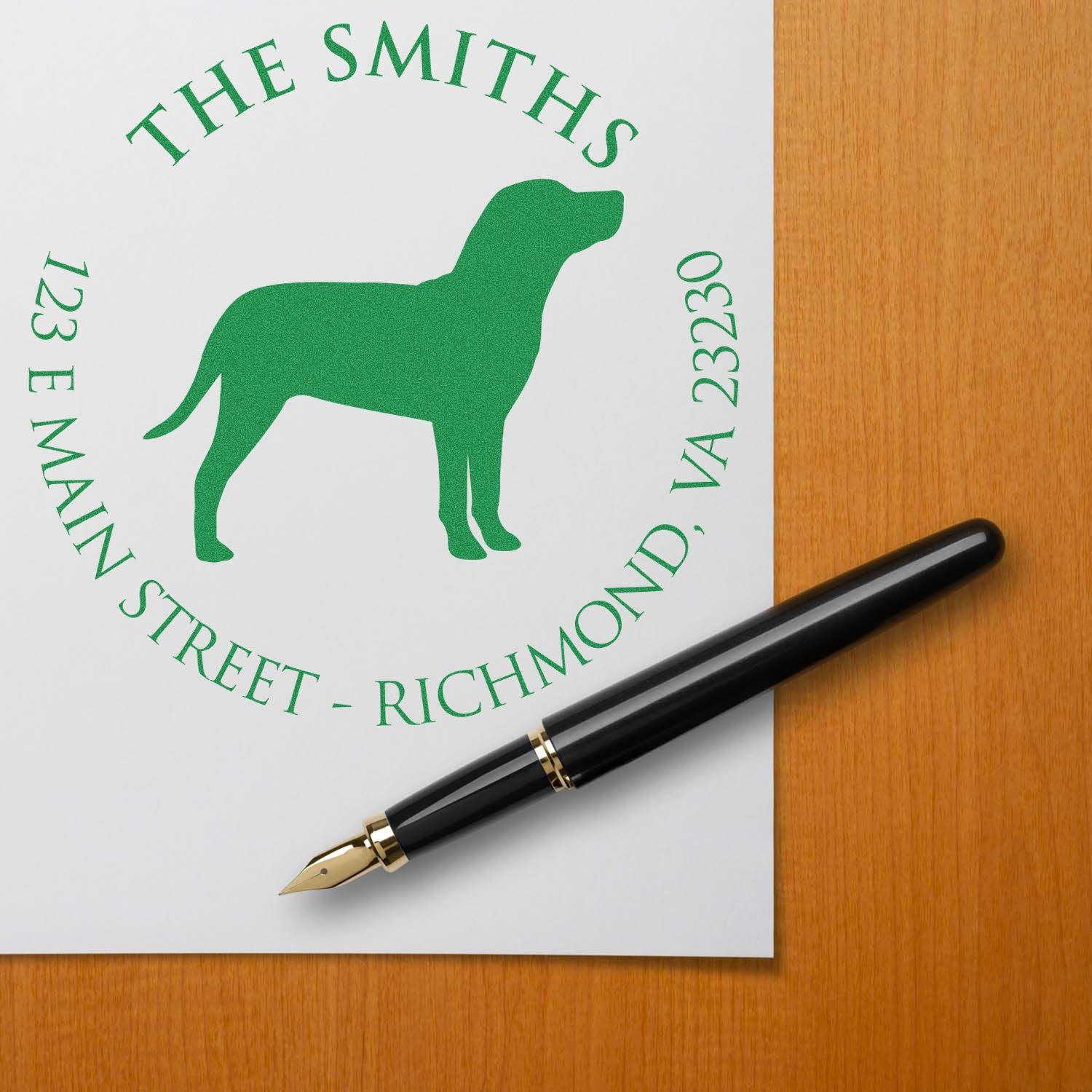 Slim Pre-Inked Catahoula Personalized New Address Rubber Stamp - Engineer Seal Stamps