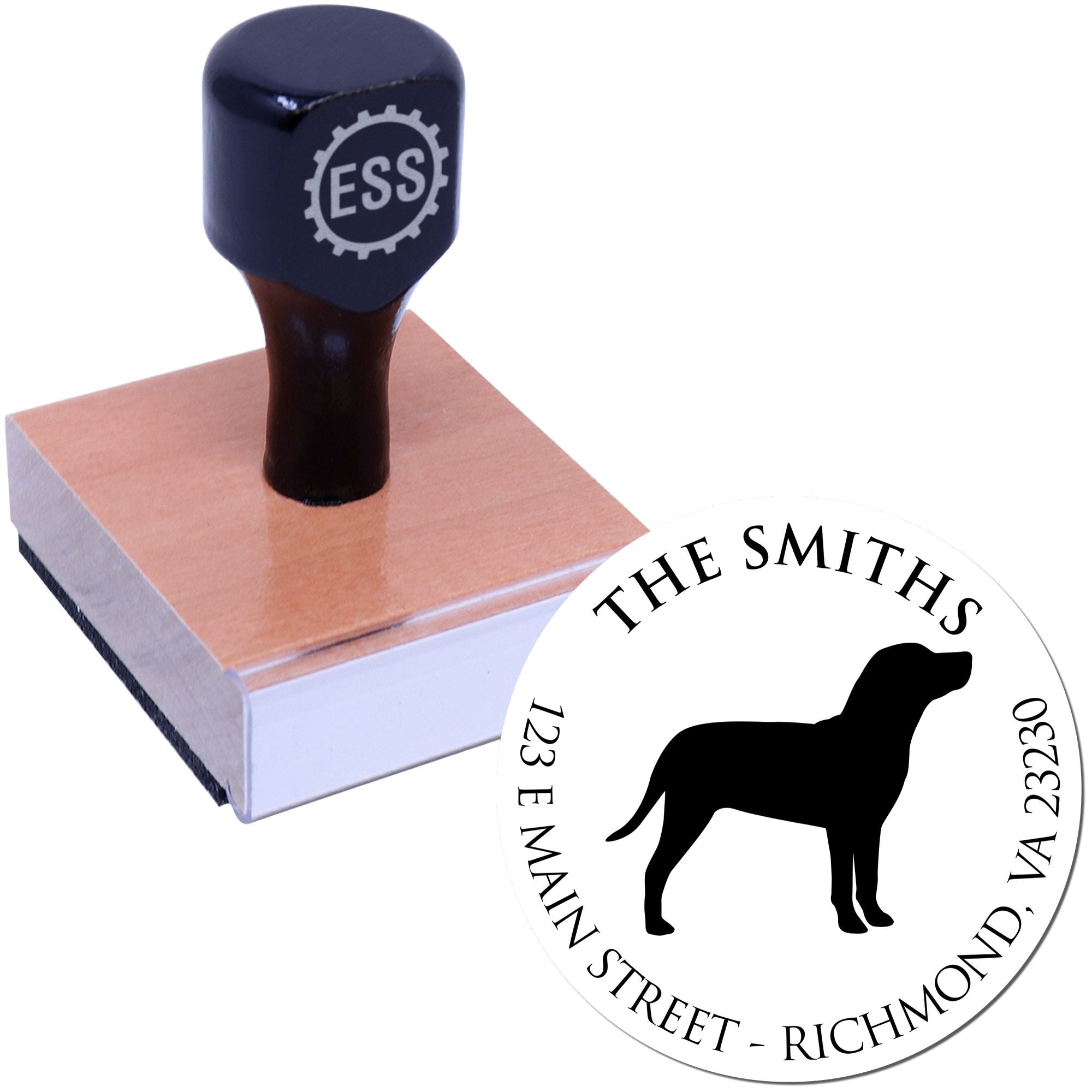 Wood Handle Catahoula Custom Made Mail Rubber Stamp - Engineer Seal Stamps