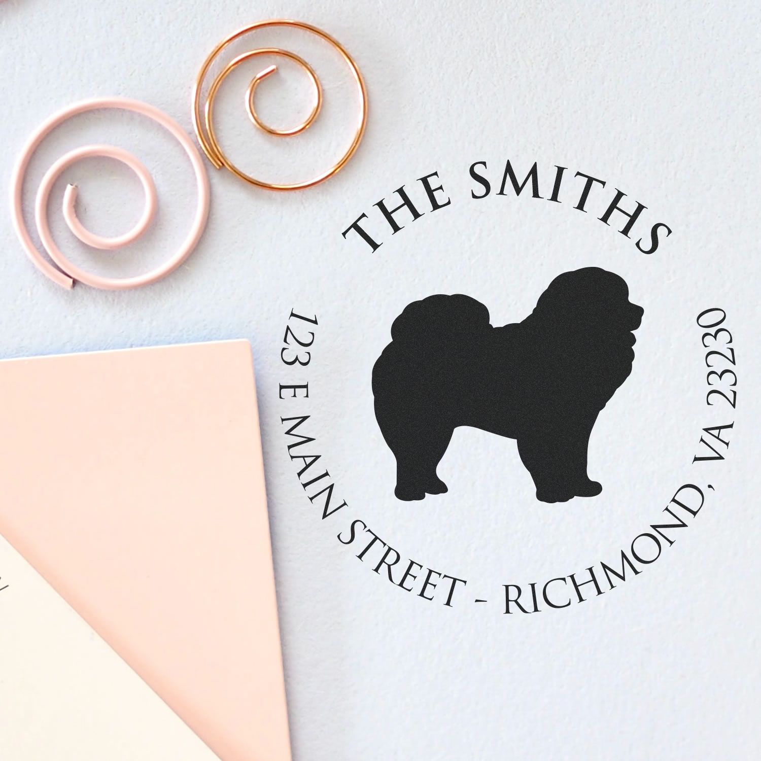 Self-Inking Chow Customized New Home Address Stamp for Envelopes - Engineer Seal Stamps