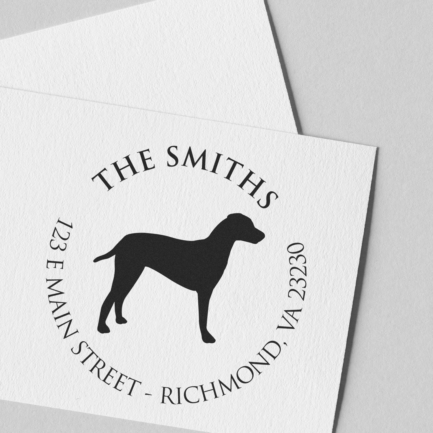 Slim Pre-Inked Dalmatian Personalized New Address Stamper - Engineer Seal Stamps