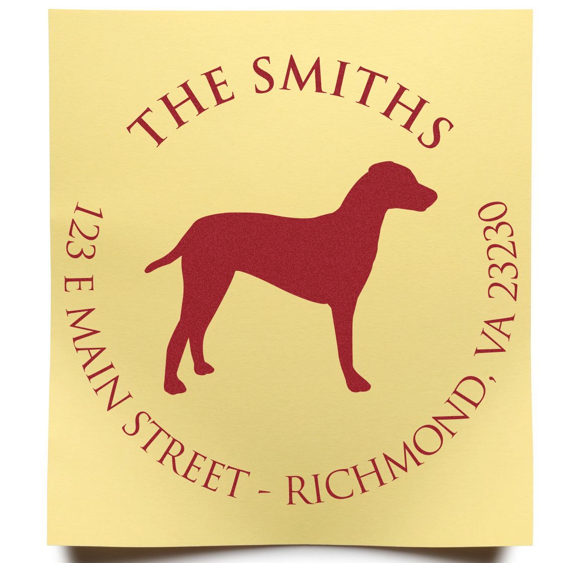 Wood Handle Dalmatian Custom Made Mail Stamp for Envelopes - Engineer Seal Stamps