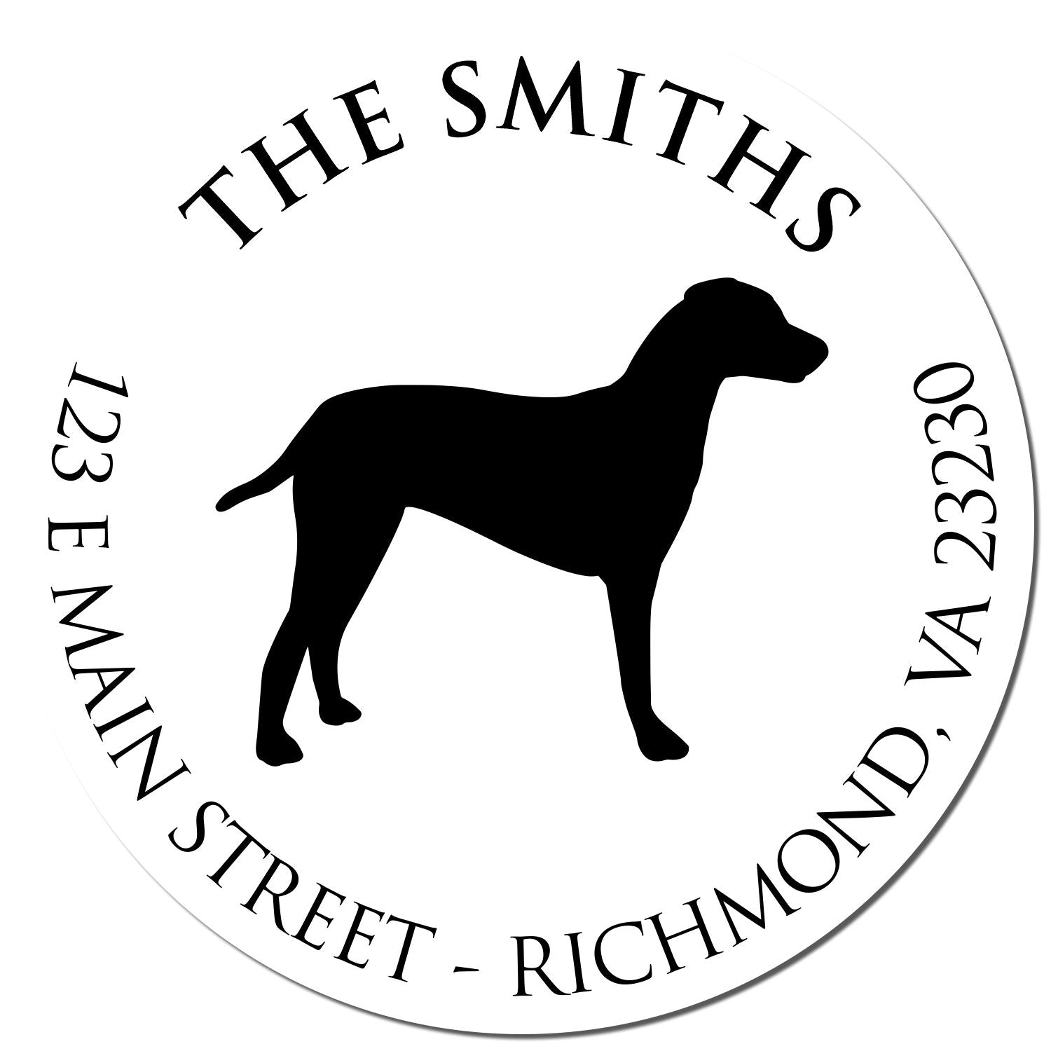 Self-Inking Dalmatian Customized Pet Address Rubber Stamp - Engineer Seal Stamps