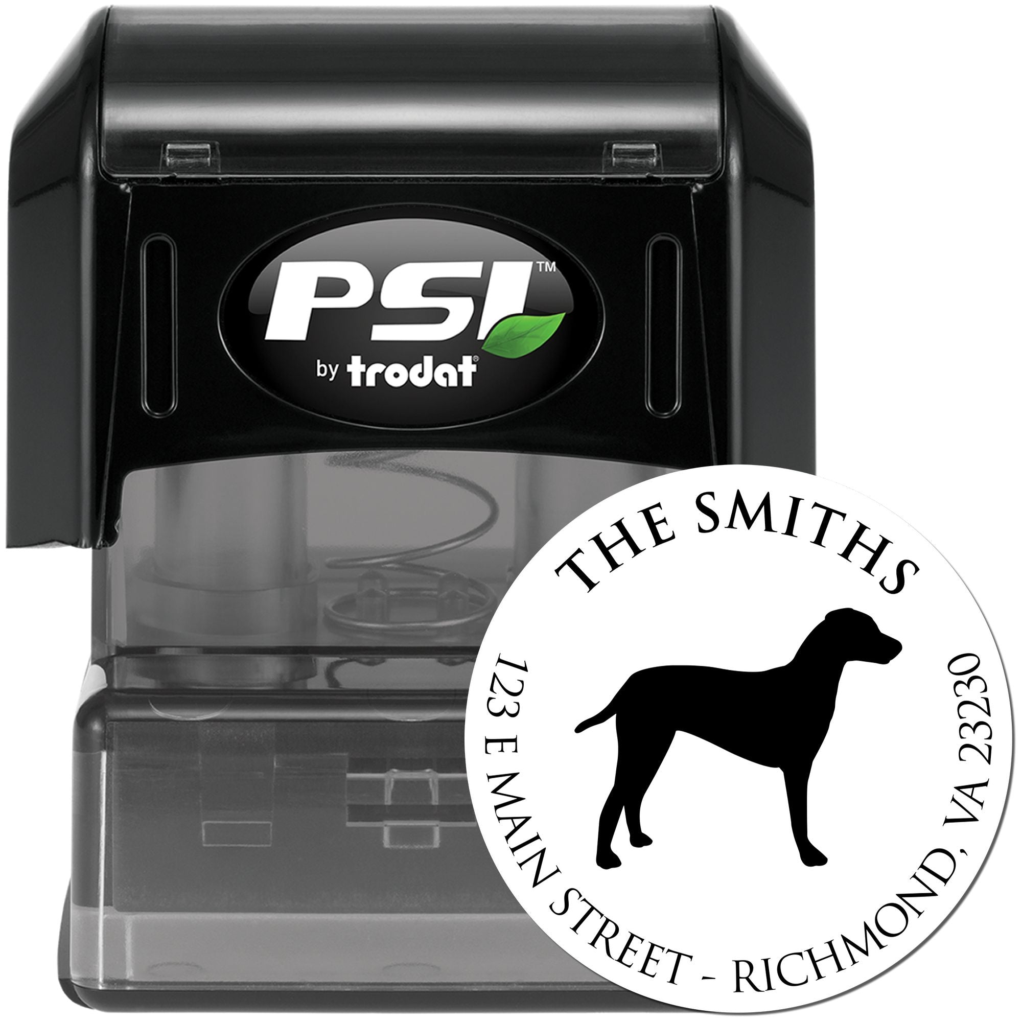 PSI Pre-Inked Dalmatian Made-to-Order Home Address Stamp - Engineer Seal Stamps