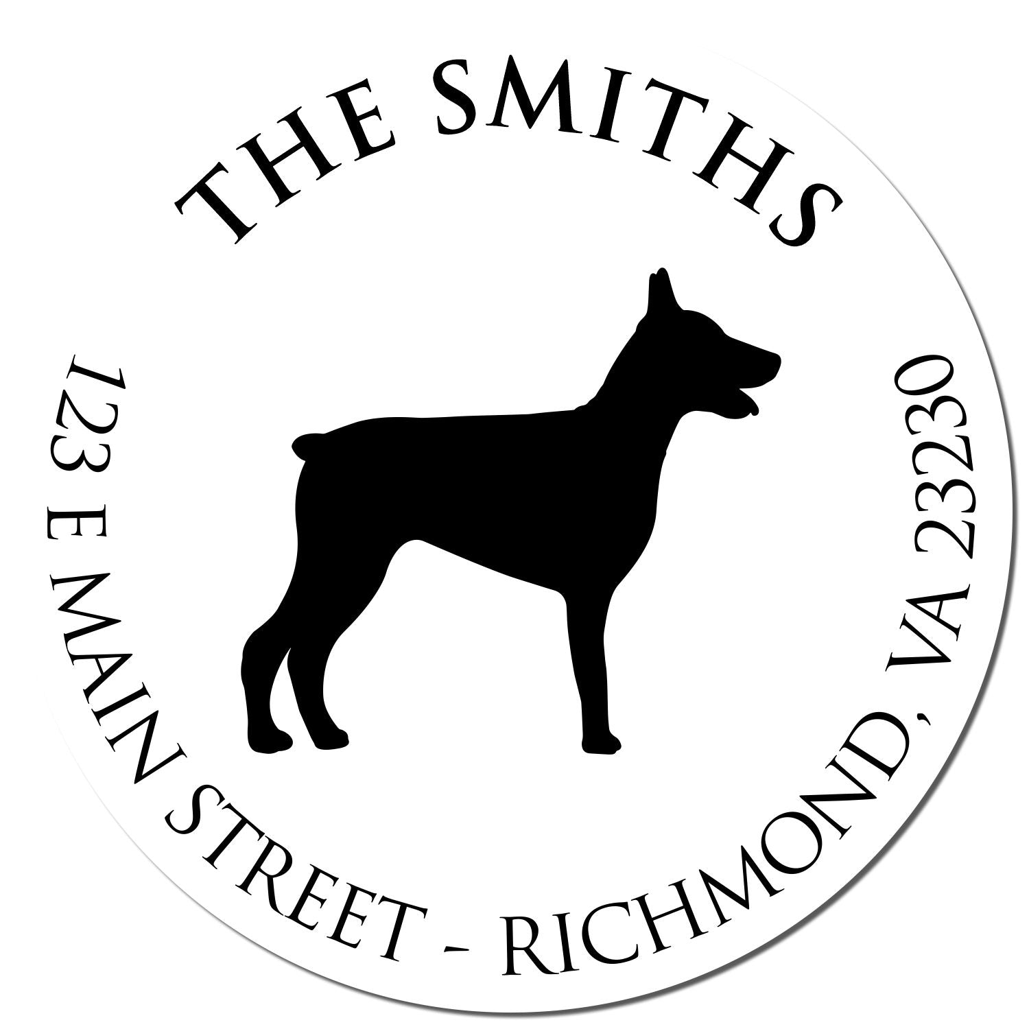 Self-Inking Doberman Customized Pet Address Stamp - Engineer Seal Stamps