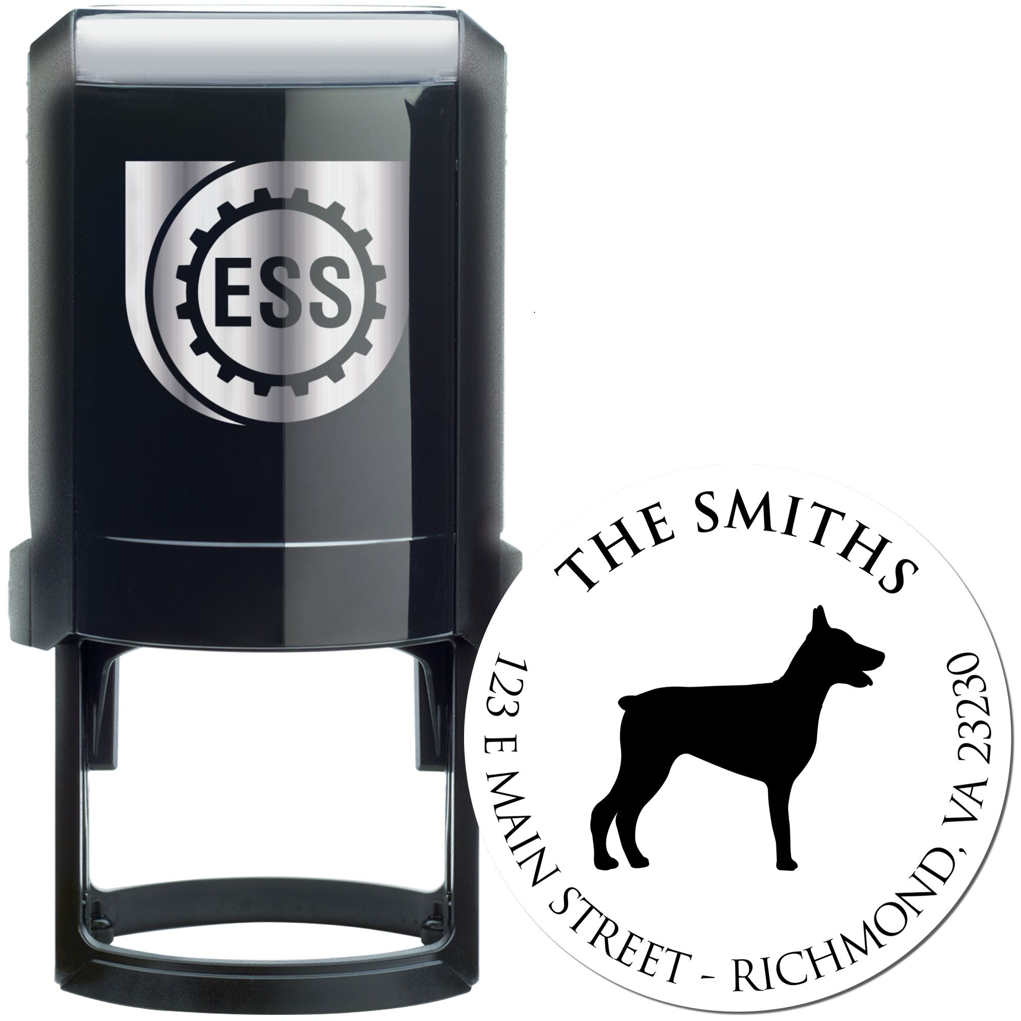 Self-Inking Doberman Customized Pet Address Stamp - Engineer Seal Stamps