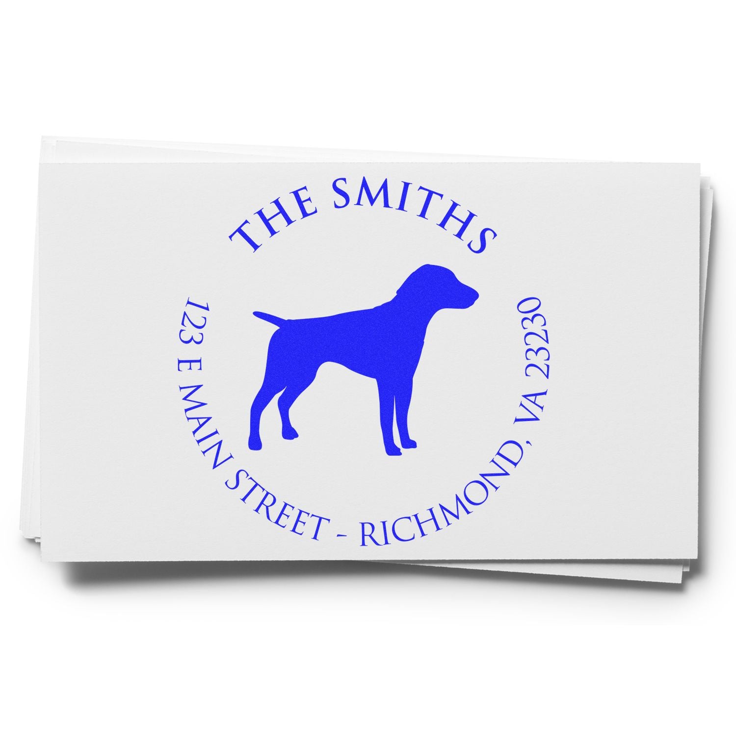 Slim Pre-Inked German Shorthaired Pointer Personalized New Home Address Rubber Stamp - Engineer Seal Stamps