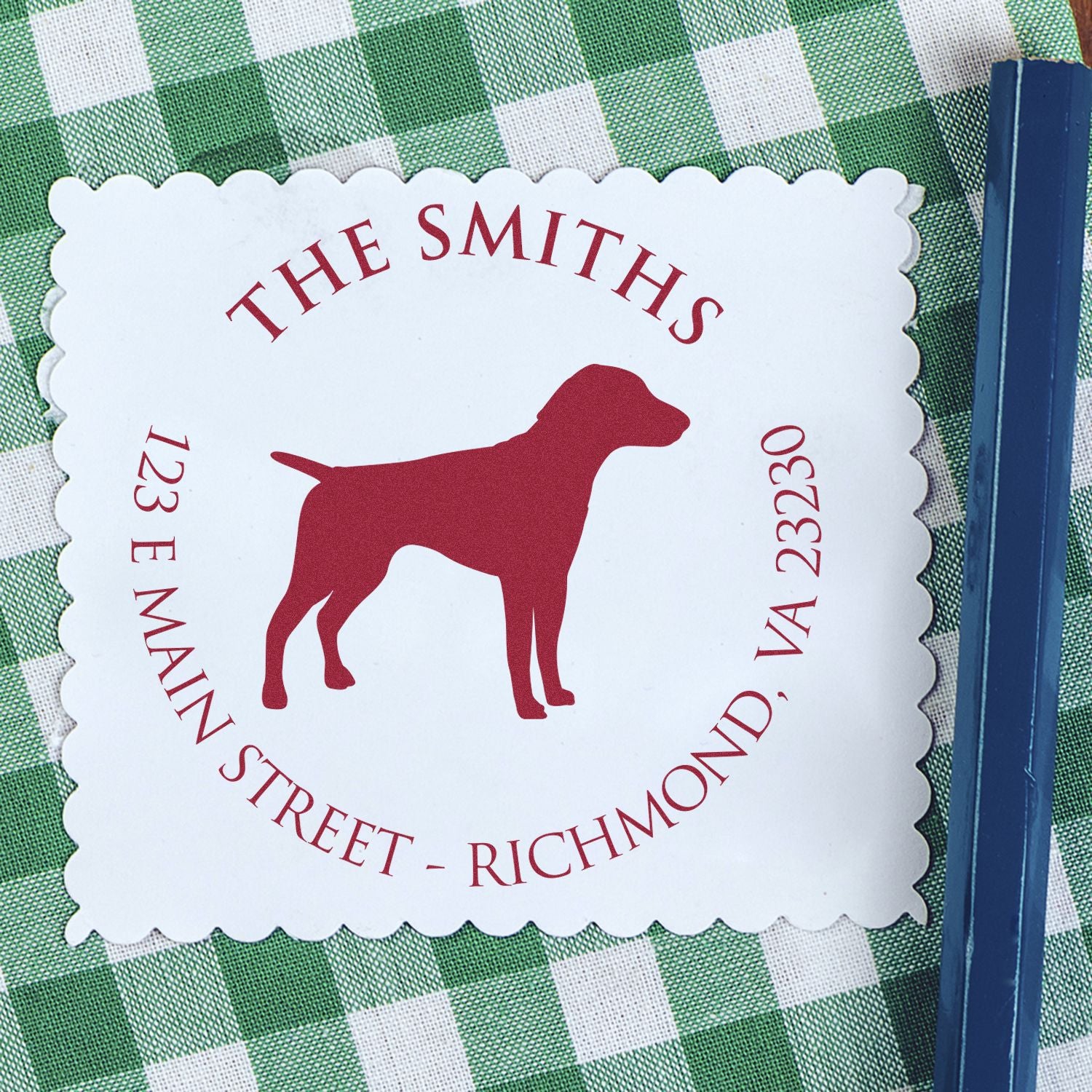 Self-Inking German Shorthaired Pointer Customized Pet Address Stamp for Envelopes - Engineer Seal Stamps