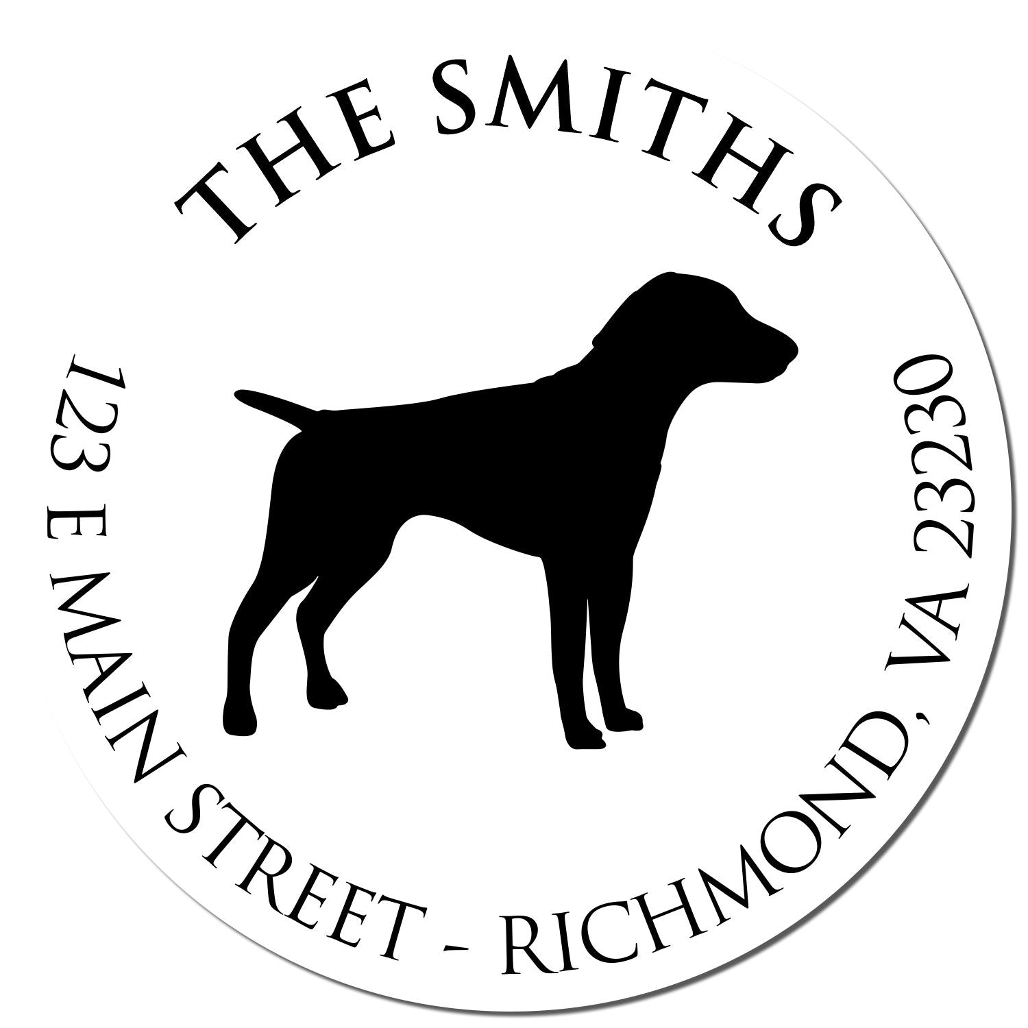 PSI Pre-Inked German Shorthaired Pointer Made-to-Order Home Address Stamp - Engineer Seal Stamps