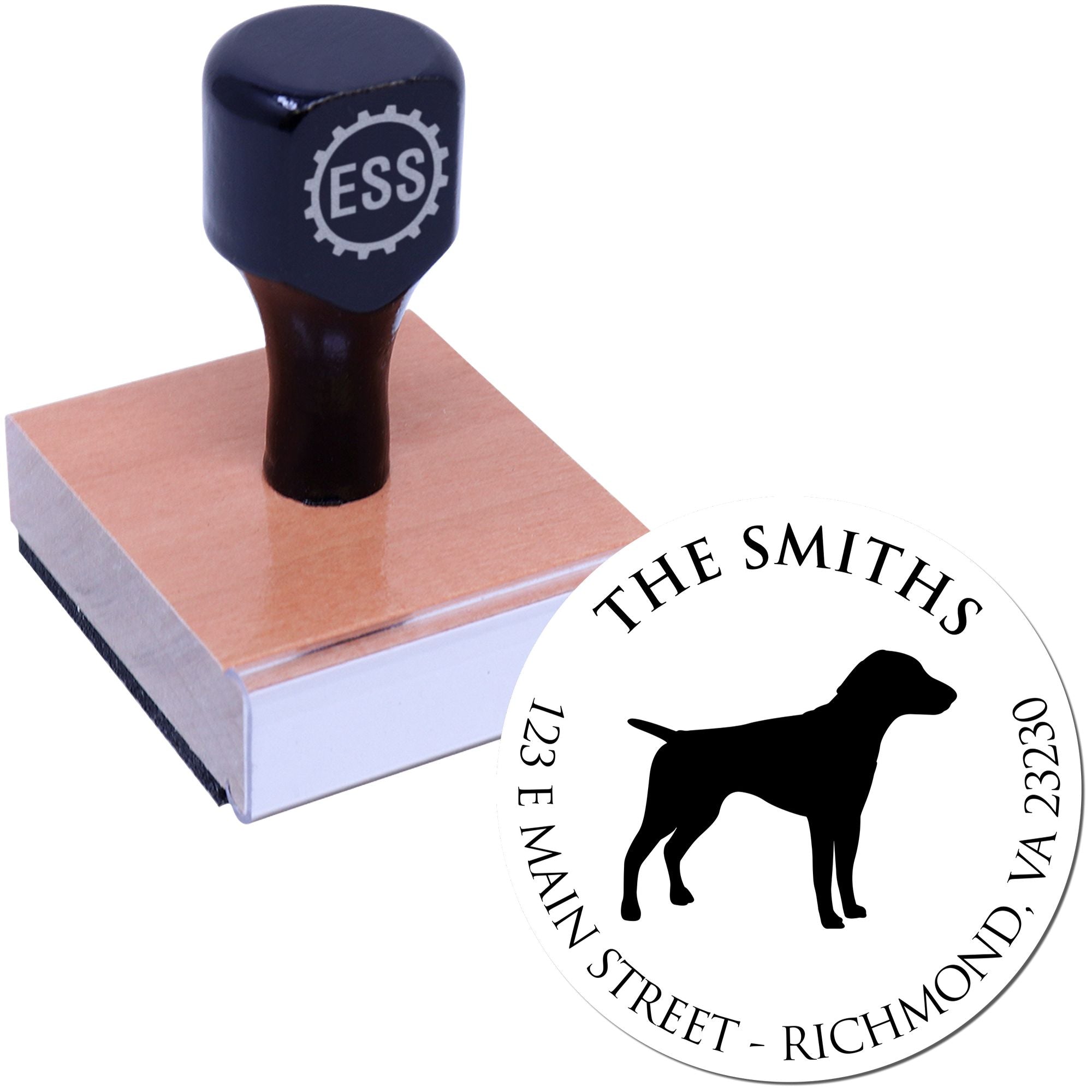 Wood Handle German Shorthaired Pointer Custom Made Mail Stamper - Engineer Seal Stamps
