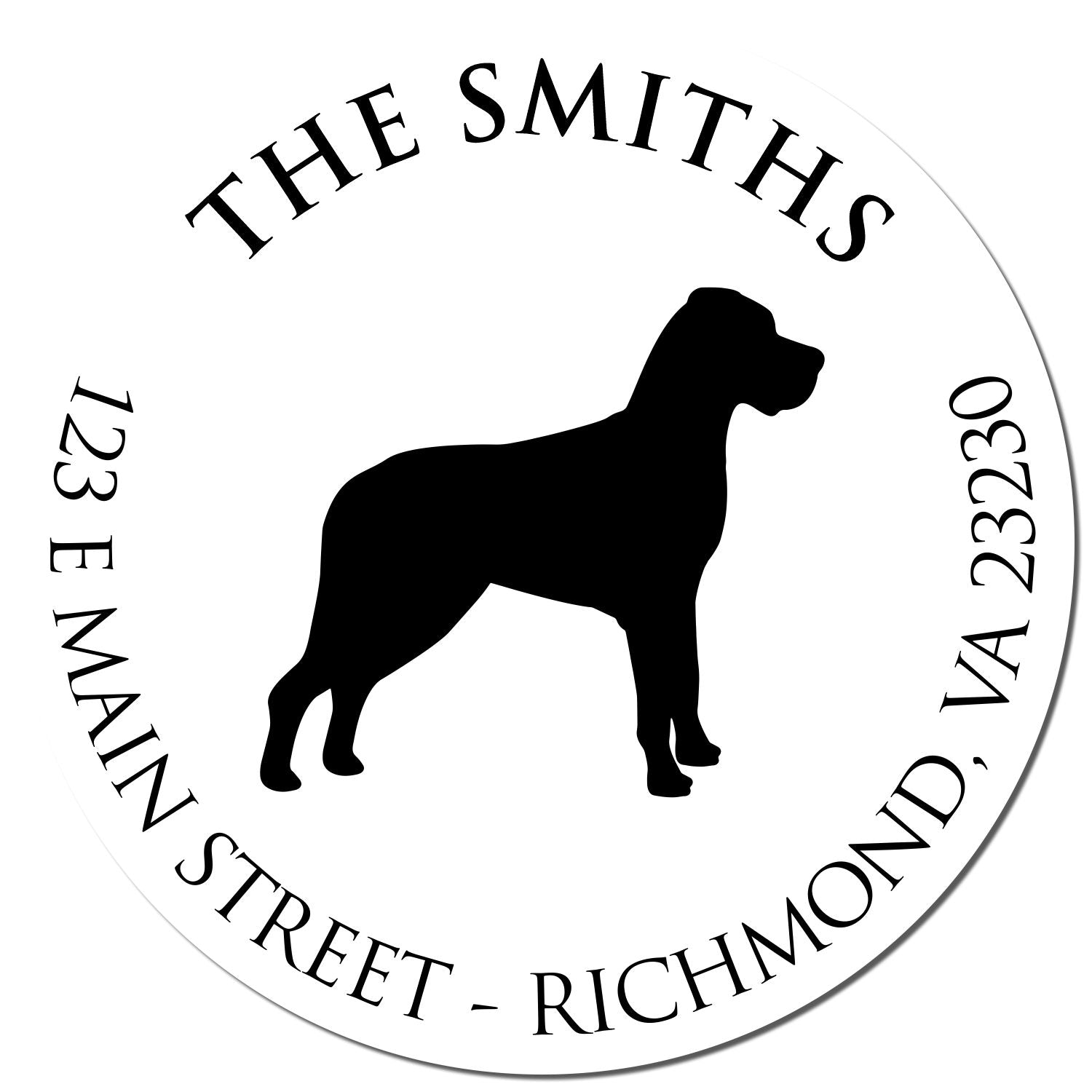 PSI Pre-Inked Great Dane Made-to-Order Home Address Stamp for Envelopes - Engineer Seal Stamps