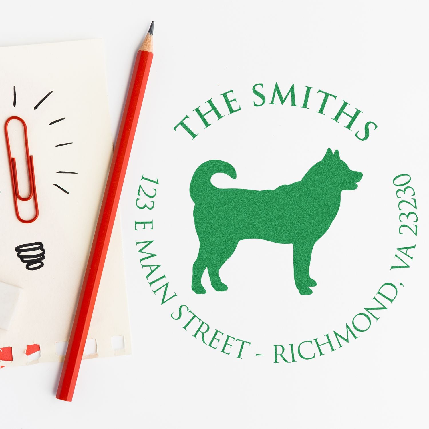 PSI Pre-Inked Husky Made-to-Order Home Address Stamp for Envelopes - Engineer Seal Stamps