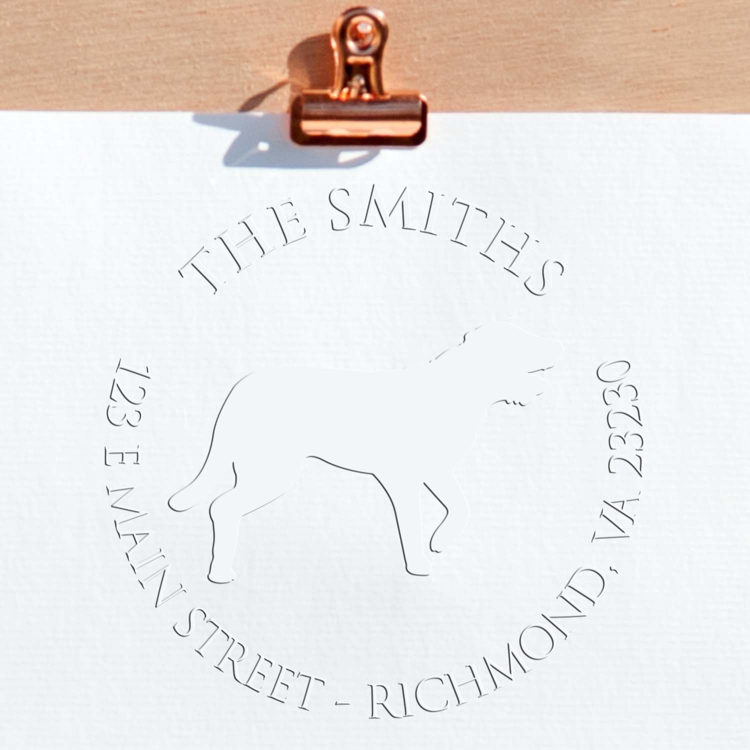 Personalizable Mailing Address Seal Stamp with Irish Wolfhound Dog