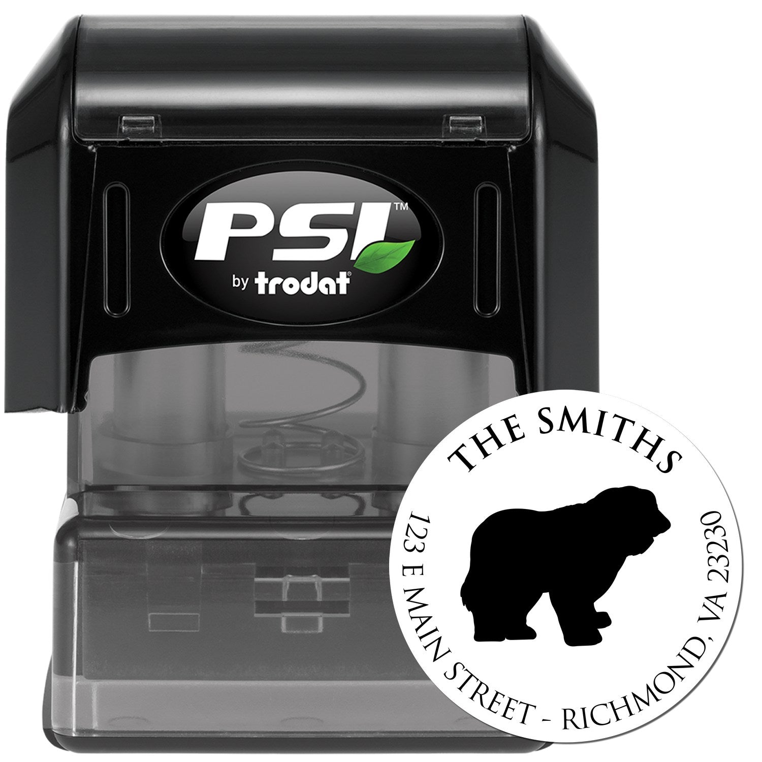 PSI Pre-Inked Old English Sheepdog Made-to-Order Home Address Stamper - Engineer Seal Stamps