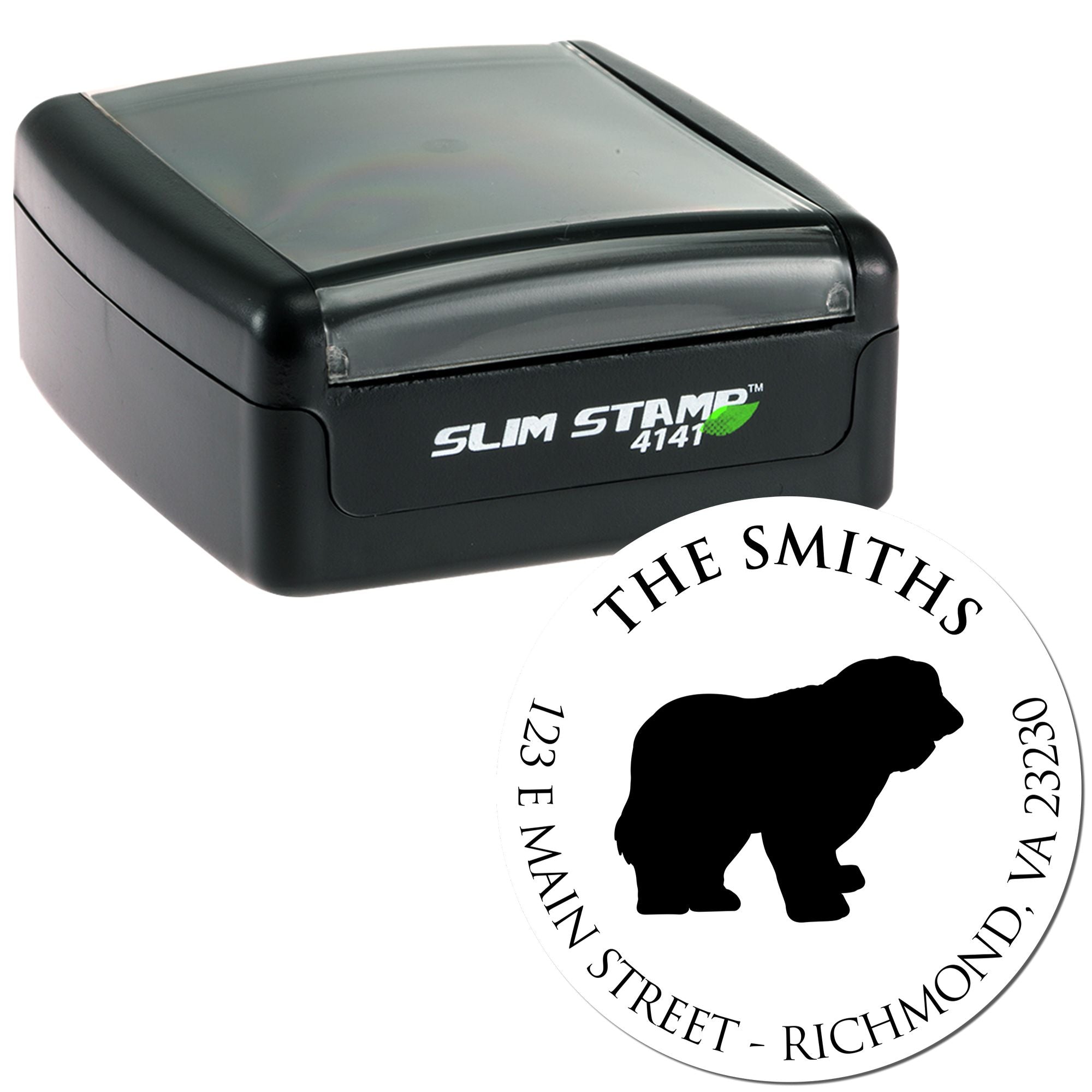 Slim Pre-Inked Old English Sheepdog Personalized Pet Address Stamp for Envelopes - Engineer Seal Stamps