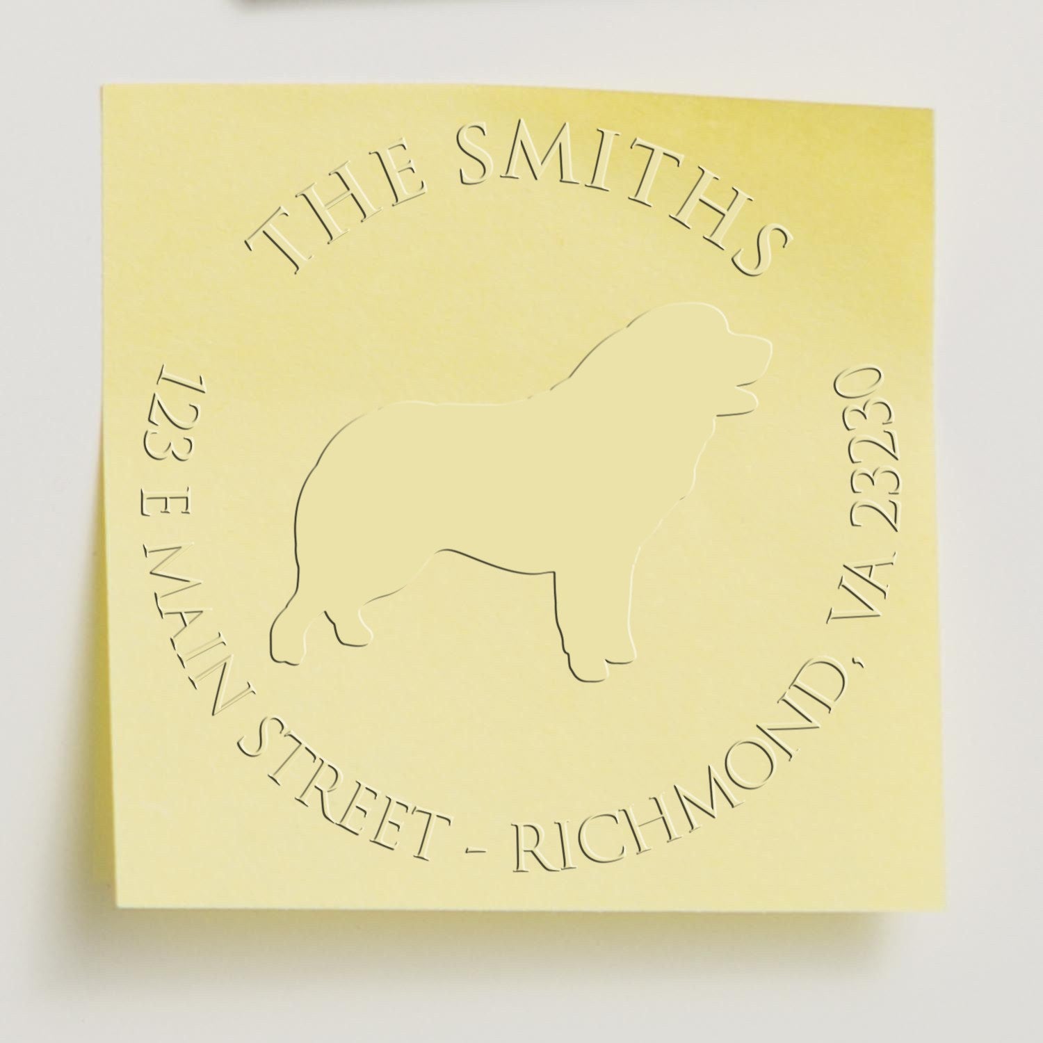 Pyrenean Mountain Dog Silhouette Customized Return Hybrid Embosser Seal - Engineer Seal Stamps