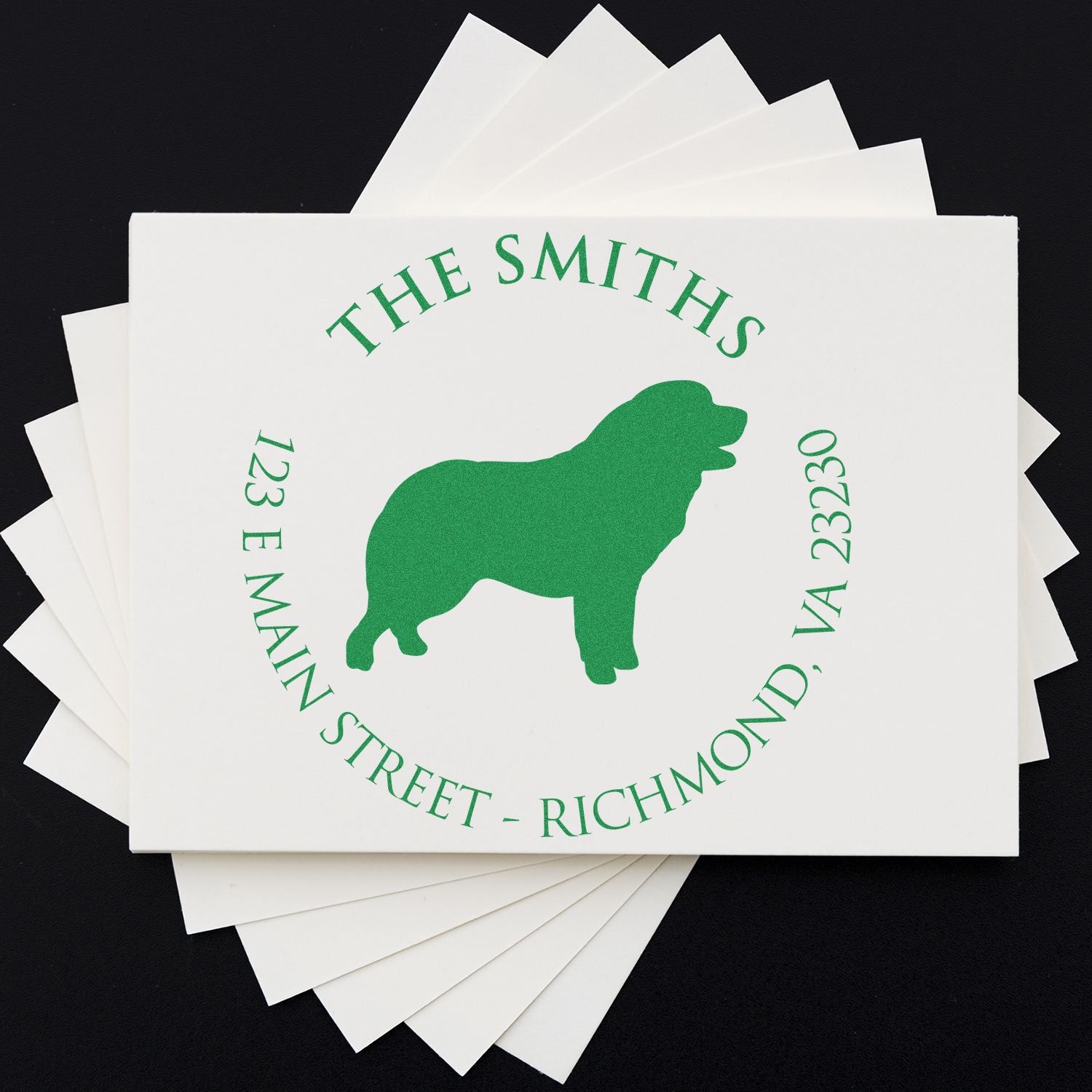 Self-Inking Pyrenean Mountain Dog Customized Return Address Stamp for Envelopes - Engineer Seal Stamps