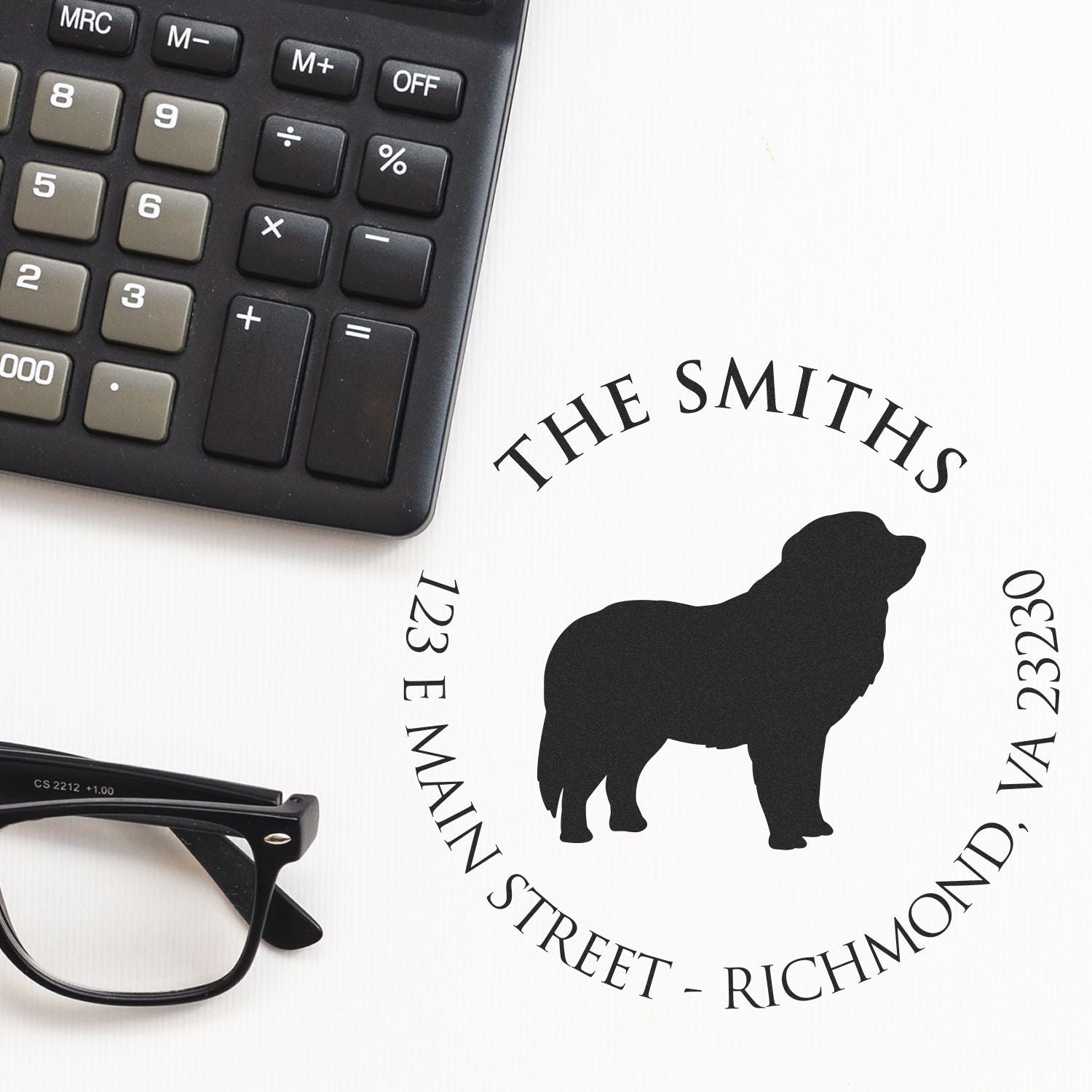 Self-Inking Pyrenees Customized Return Address Stamp for Envelopes - Engineer Seal Stamps