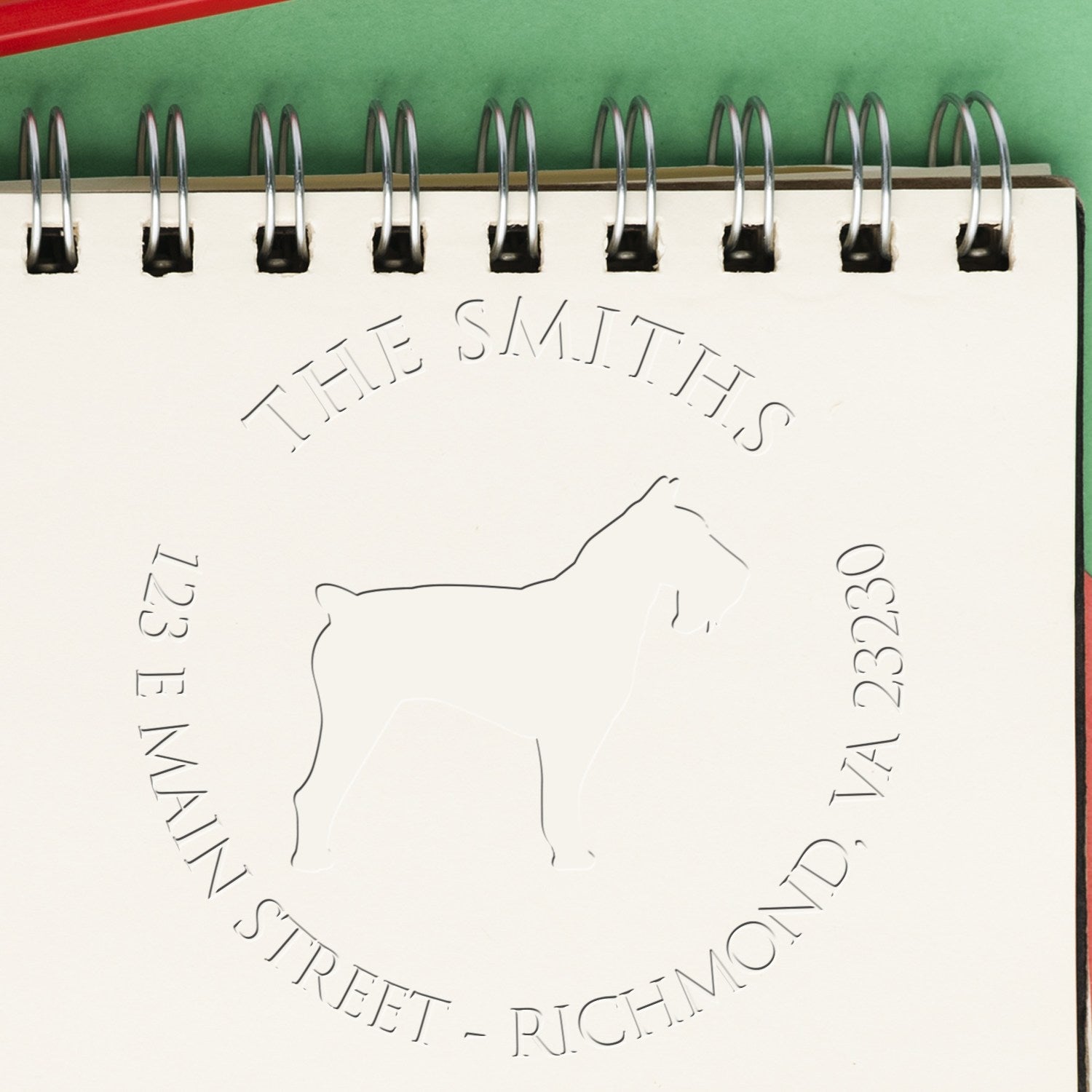 Schnauzer Dog Silhouette Customized Return Seal - Engineer Seal Stamps