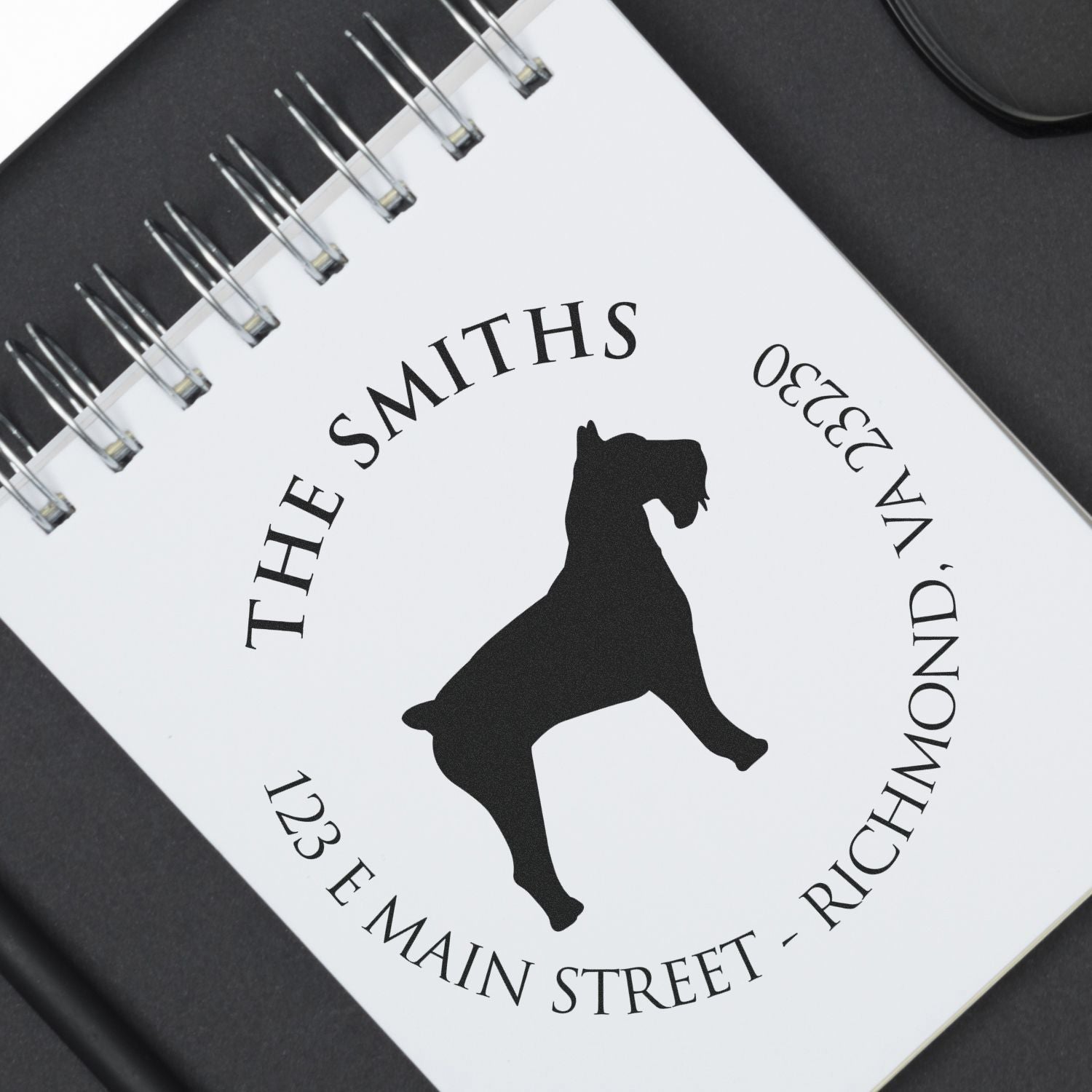 Self-Inking Schnauzer Customized Return Address Stamper - Engineer Seal Stamps