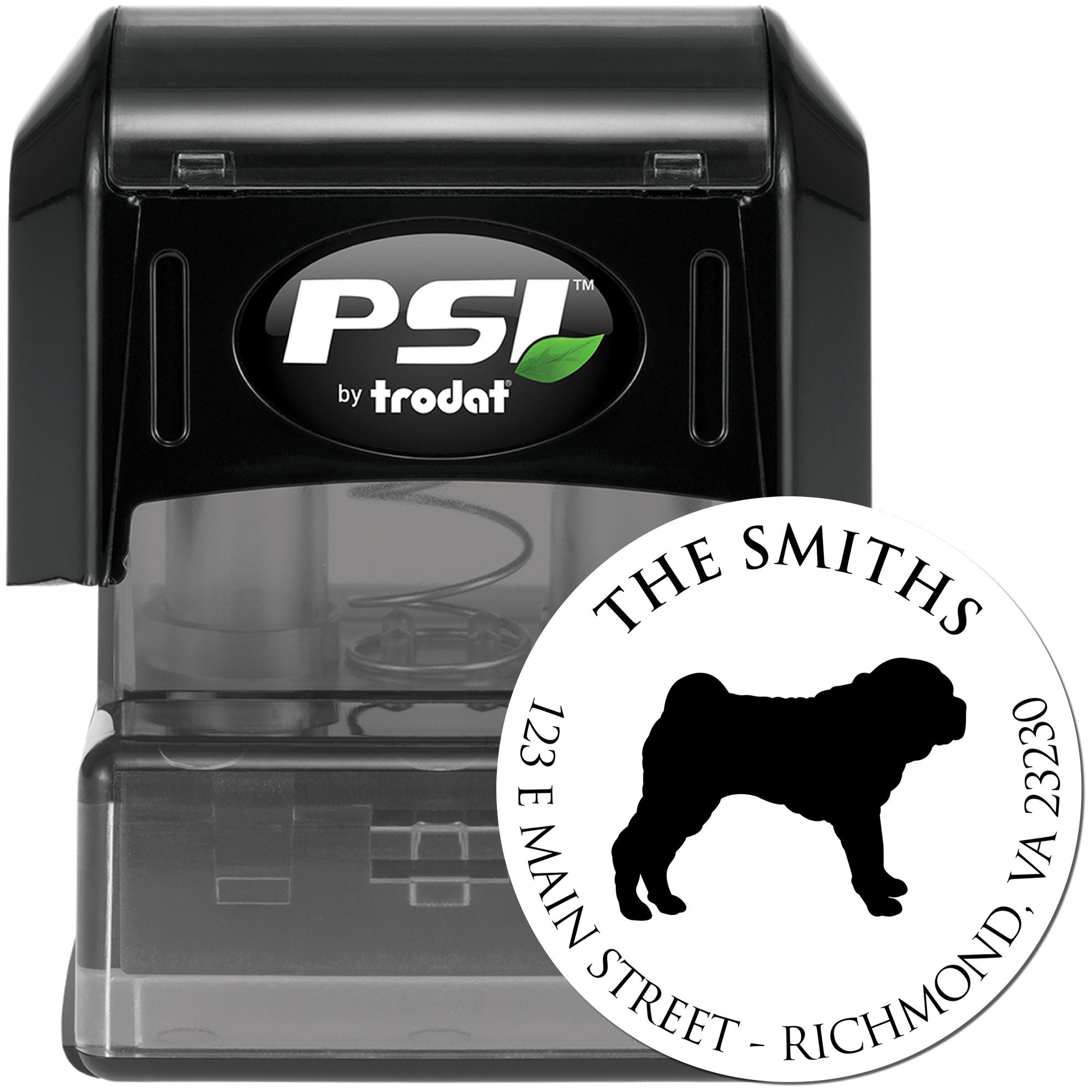 PSI Pre-Inked Shar Pei Made-to-Order Inked Stamp for Envelopes - Engineer Seal Stamps