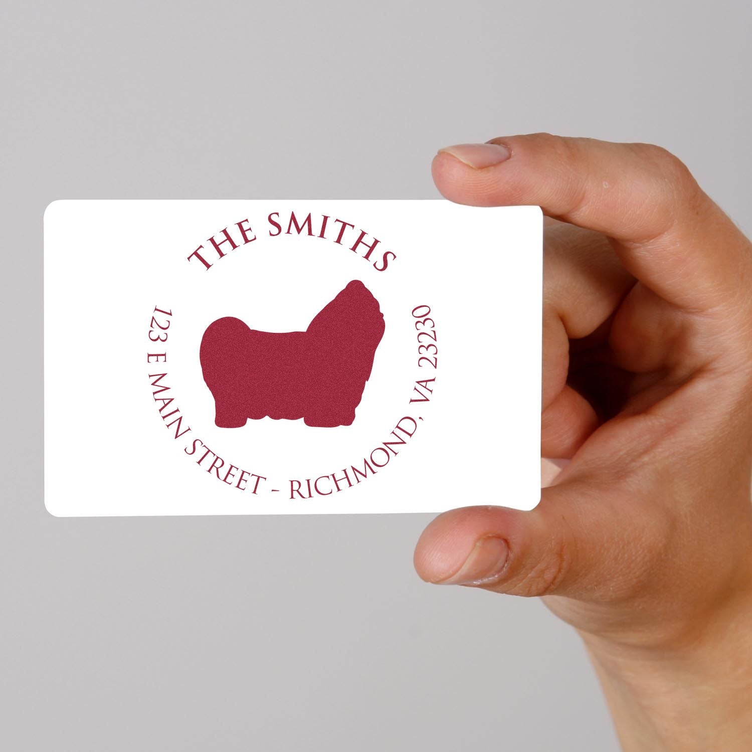 PSI Pre-Inked Shih Tzu Made-to-Order Mail Address Stamp - Engineer Seal Stamps