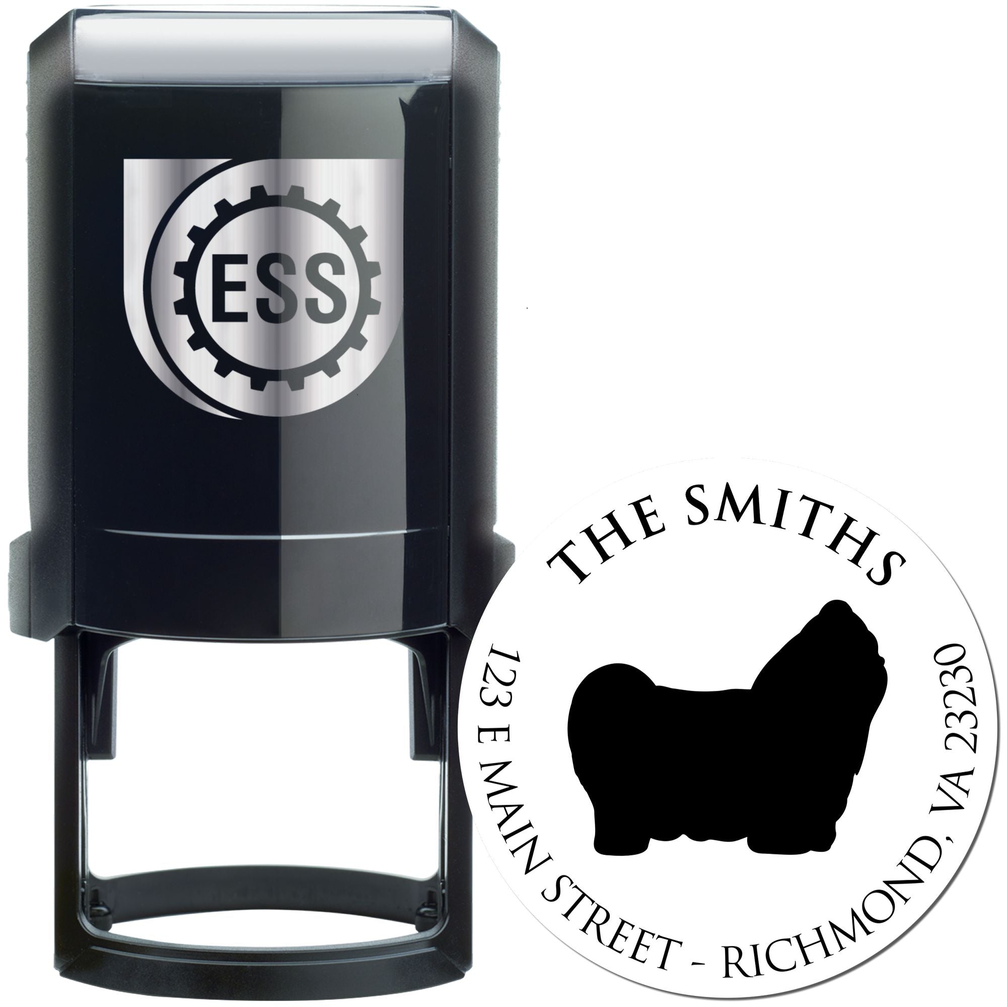Self-Inking Shih Tzu Customized Rubber Address Stamp for Envelopes - Engineer Seal Stamps