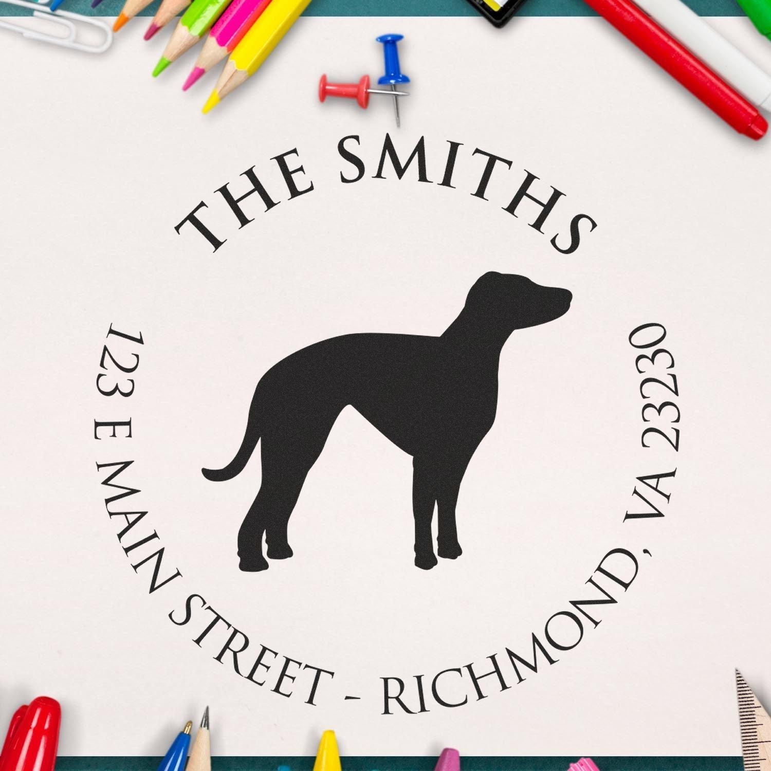 PSI Pre-Inked Whippet Made-to-Order Mail Address Stamp for Envelopes - Engineer Seal Stamps