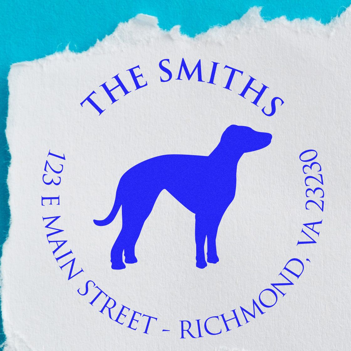 Self-Inking Whippet Customized Rubber Address Stamper - Engineer Seal Stamps