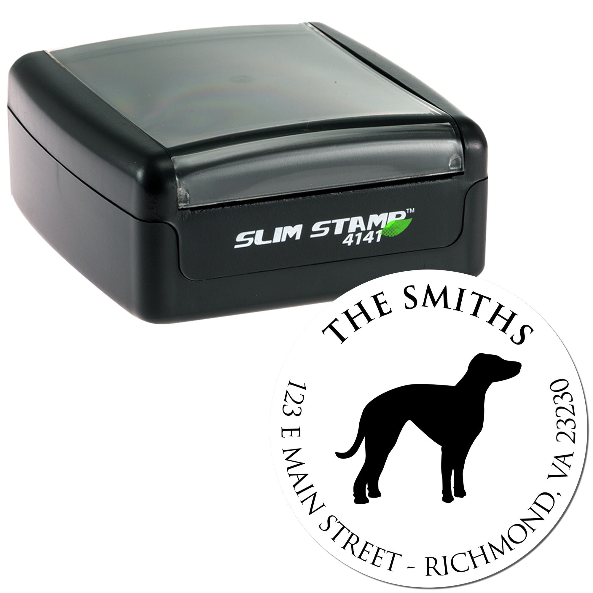 Slim Pre-Inked Whippet Personalized Return Address Stamp for Envelopes - Engineer Seal Stamps