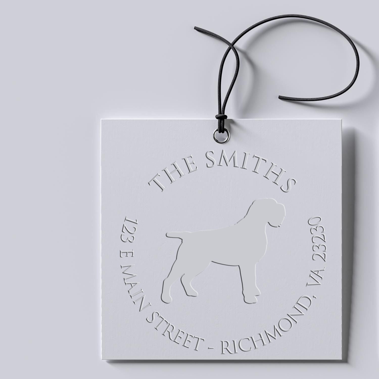 Wirehaired Pointing Griffon Dog Silhouette Personalized Mailing Hybrid Embosser - Engineer Seal Stamps