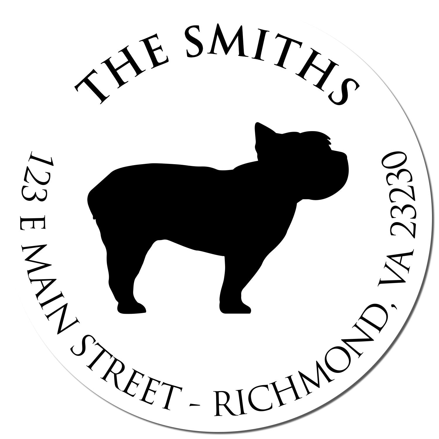 PSI Pre-Inked Yorkshire Terrier Made-to-Order Mail Label Rubber Stamp - Engineer Seal Stamps