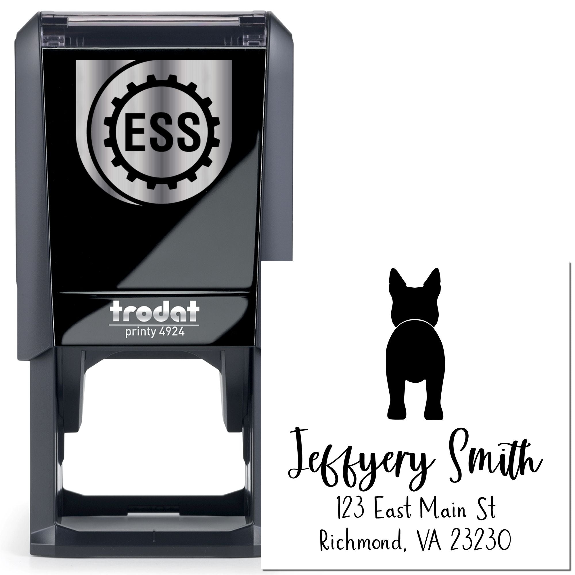 Self-Inking Australian Cattle Dog Custom-Made Stamp for Envelopes - Engineer Seal Stamps