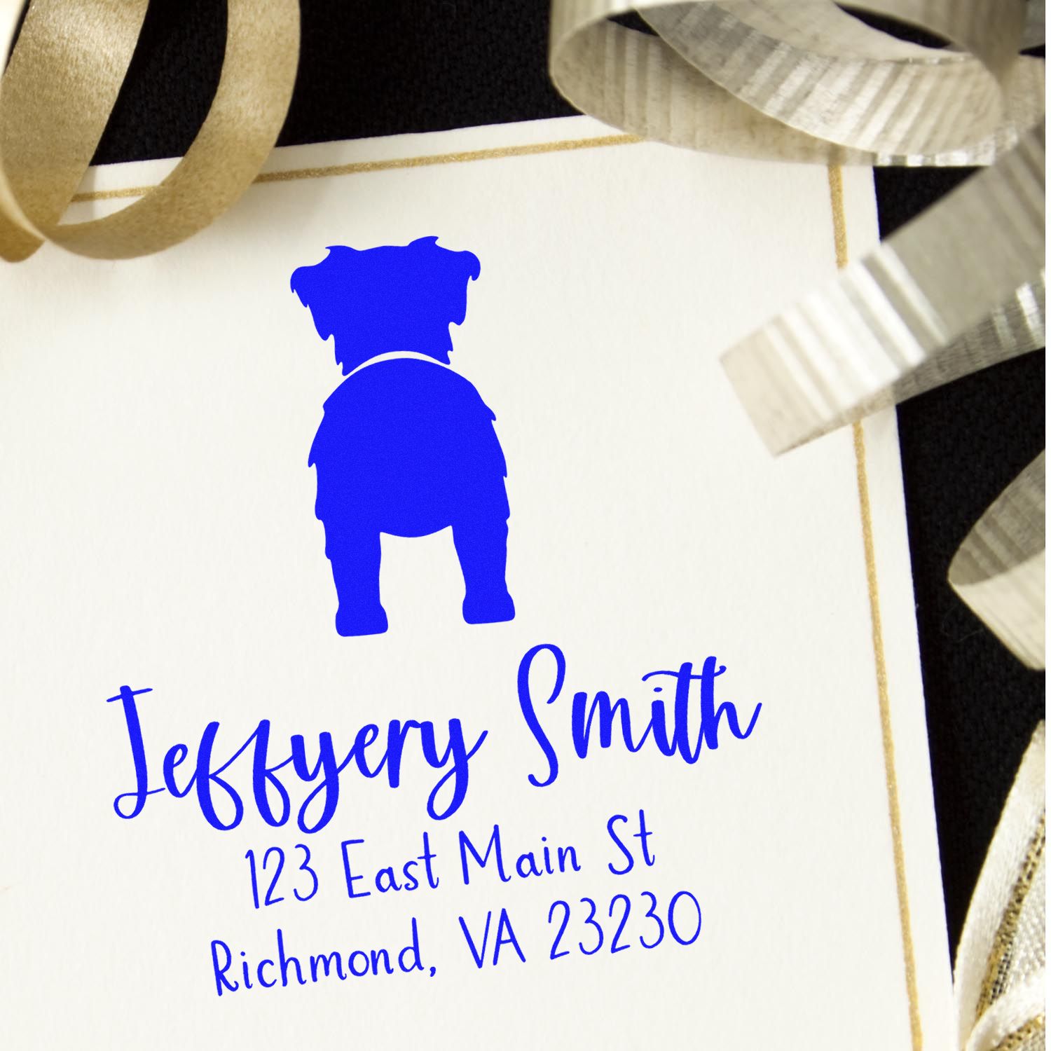 PSI Pre-Inked Australian Shepherd Made-to-Order Mail Rubber Stamp - Engineer Seal Stamps