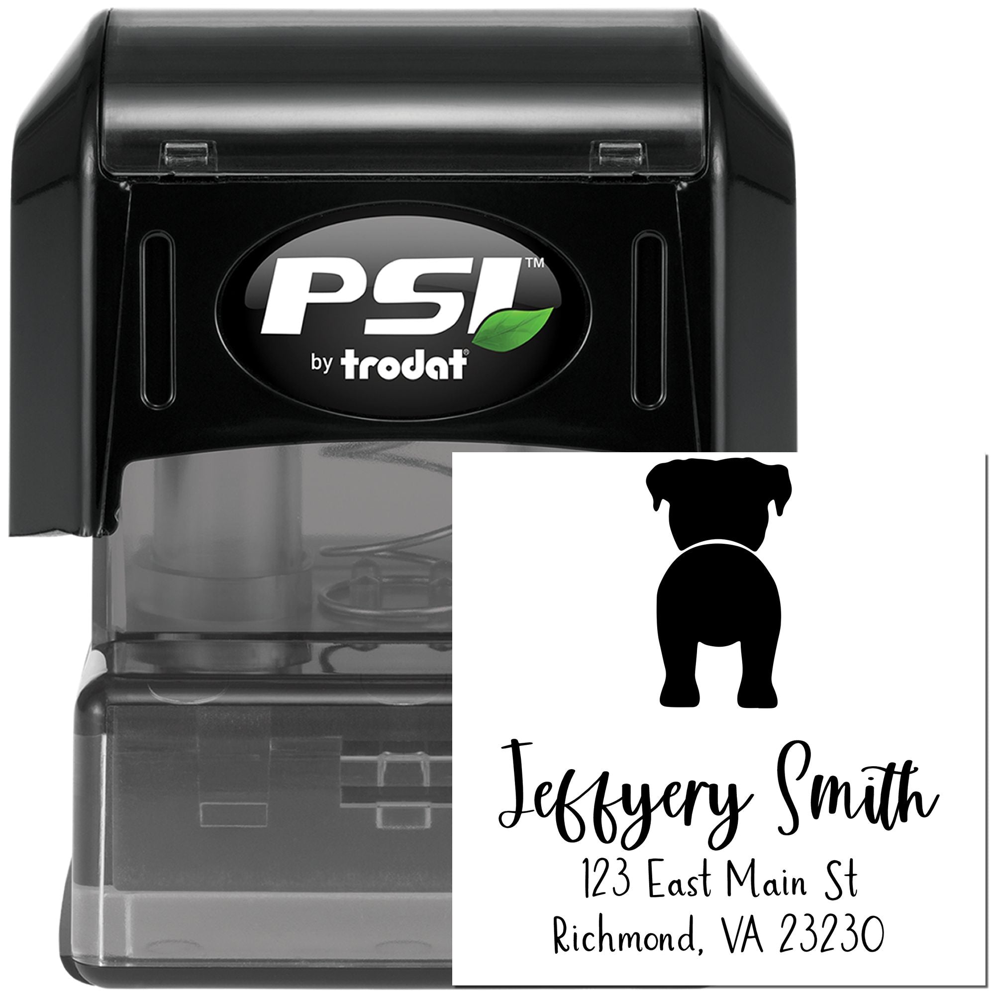 PSI Pre-Inked Boxer Made-to-Order Mailing Address Stamp - Engineer Seal Stamps