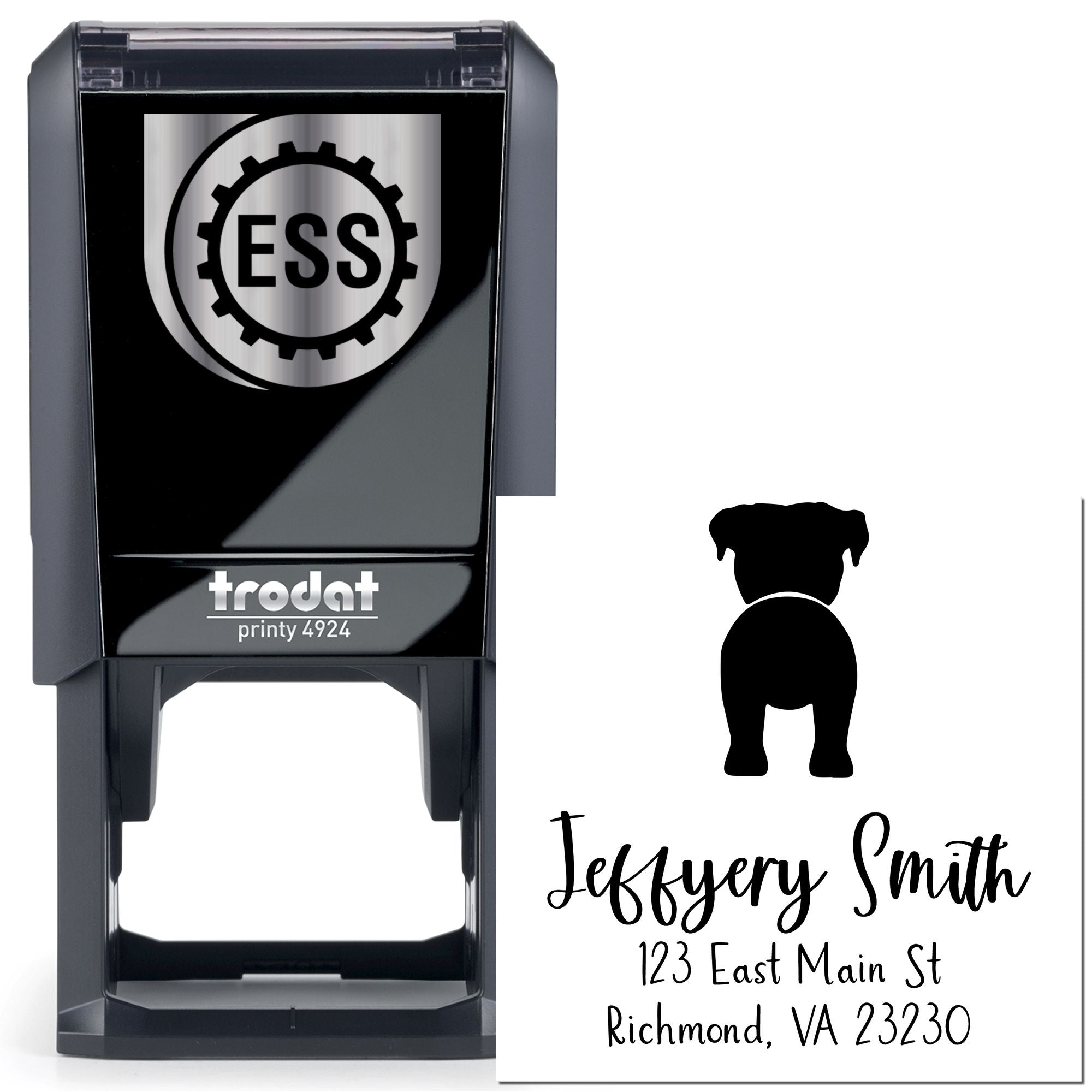 Self-Inking Boxer Custom-Made Address Label Stamper - Engineer Seal Stamps