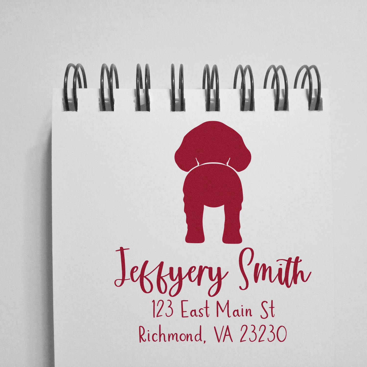 Wood Handle Brittany Custom Made New Address Stamp for Envelopes - Engineer Seal Stamps