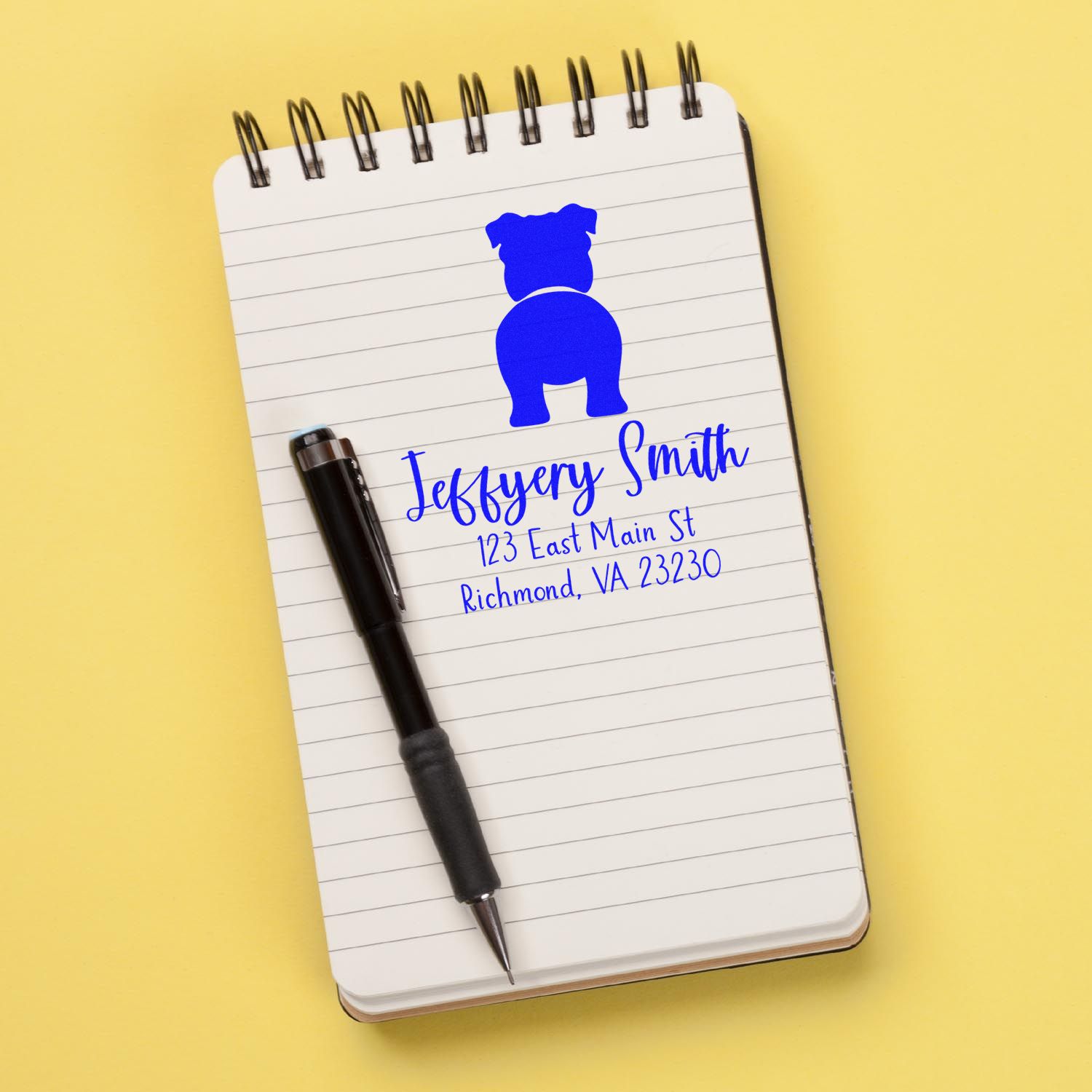 PSI Pre-Inked Bulldog Made-to-Order Mailing Address Stamp for Envelopes - Engineer Seal Stamps