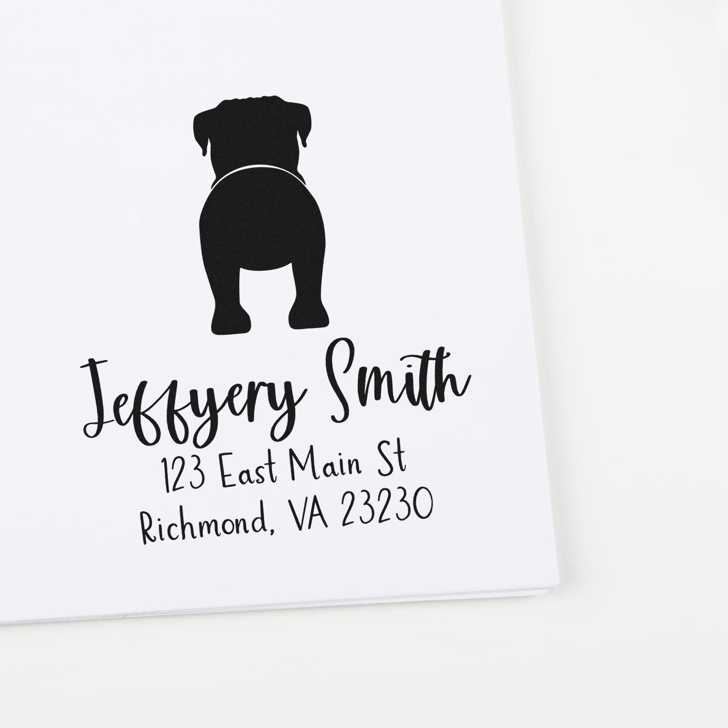 PSI Pre-Inked Bullmastiff Made-to-Order Mailing Address Stamp for Envelopes - Engineer Seal Stamps