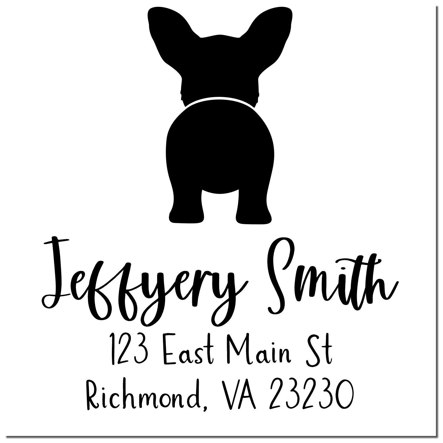 Wood Handle Cardigan Welsh Corgi Custom Made New Home Address Stamp - Engineer Seal Stamps