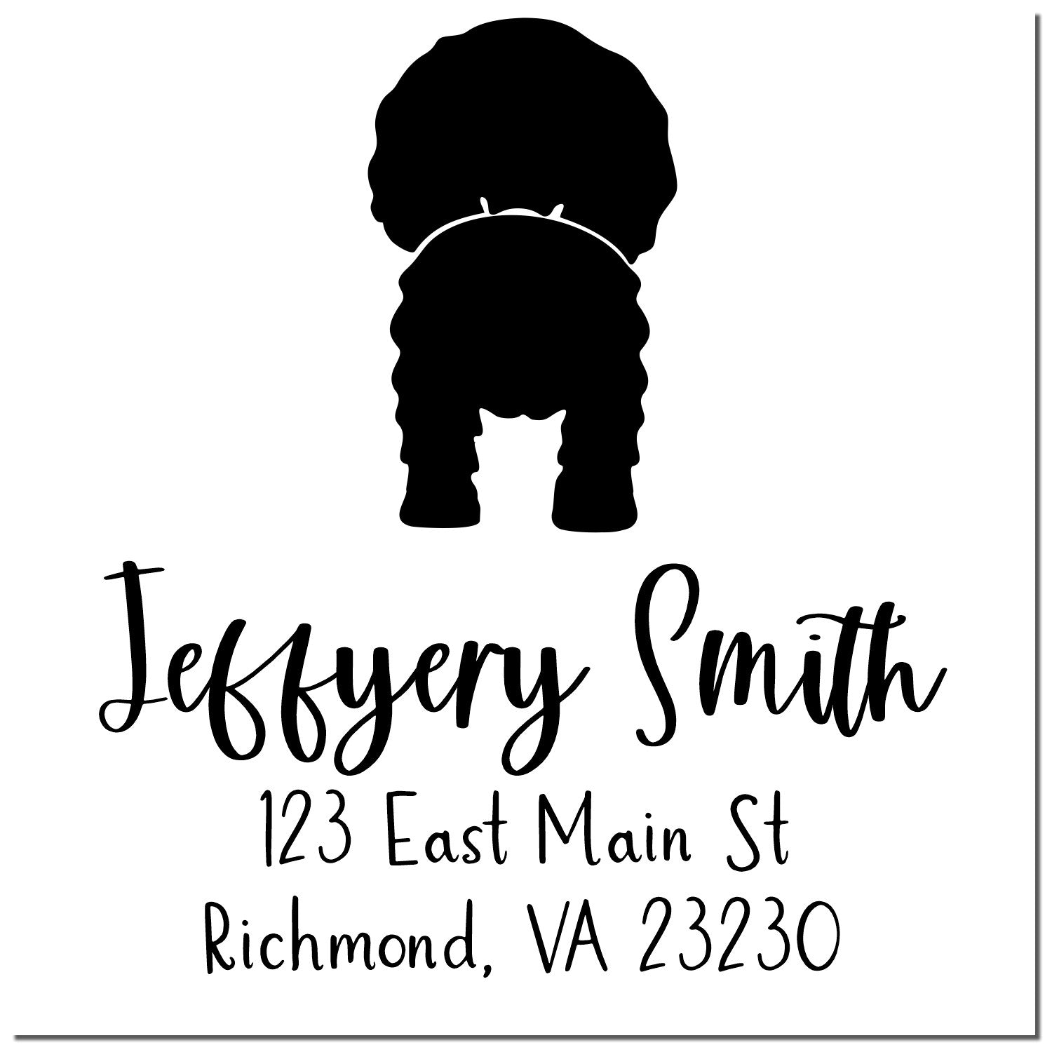 Wood Handle Cavalier King Charles Spaniel Custom Made New Home Address Stamp for Envelopes - Engineer Seal Stamps