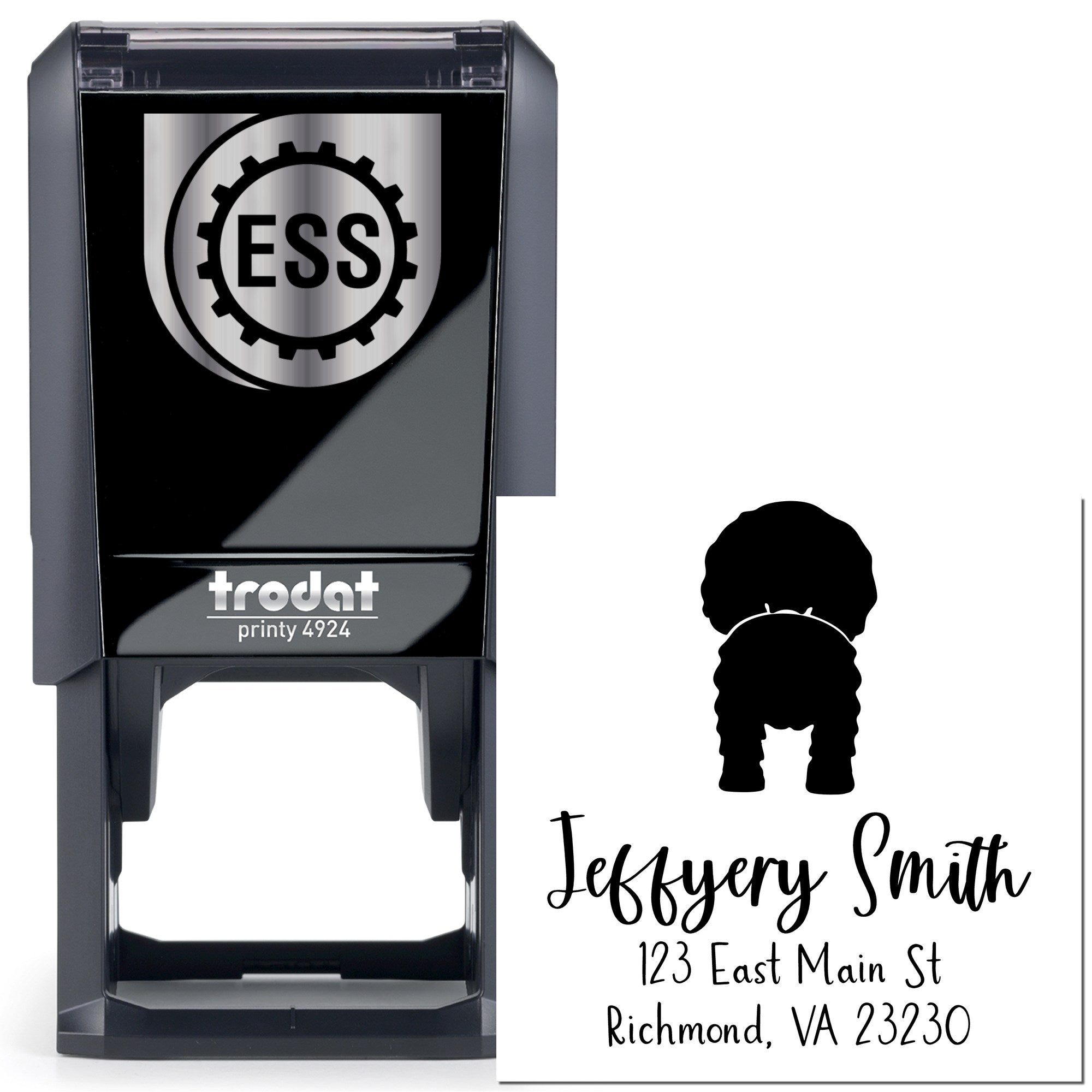 Self-Inking Cavalier King Charles Spaniel Custom-Made Address Return Stamp for Envelopes - Engineer Seal Stamps